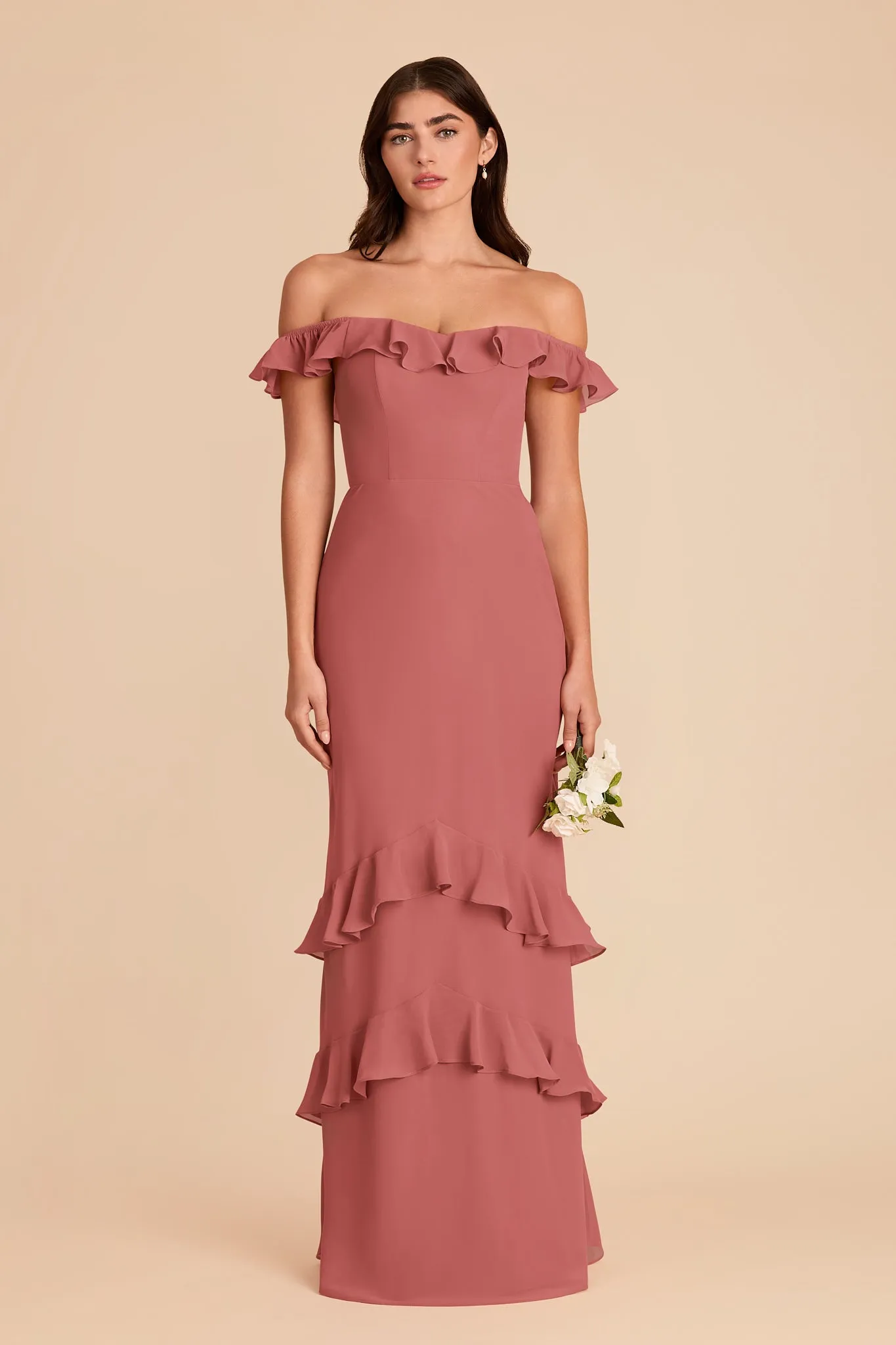 Luna Chiffon Dress - Mulberry sold by Birdy Grey product image thumbnail 4