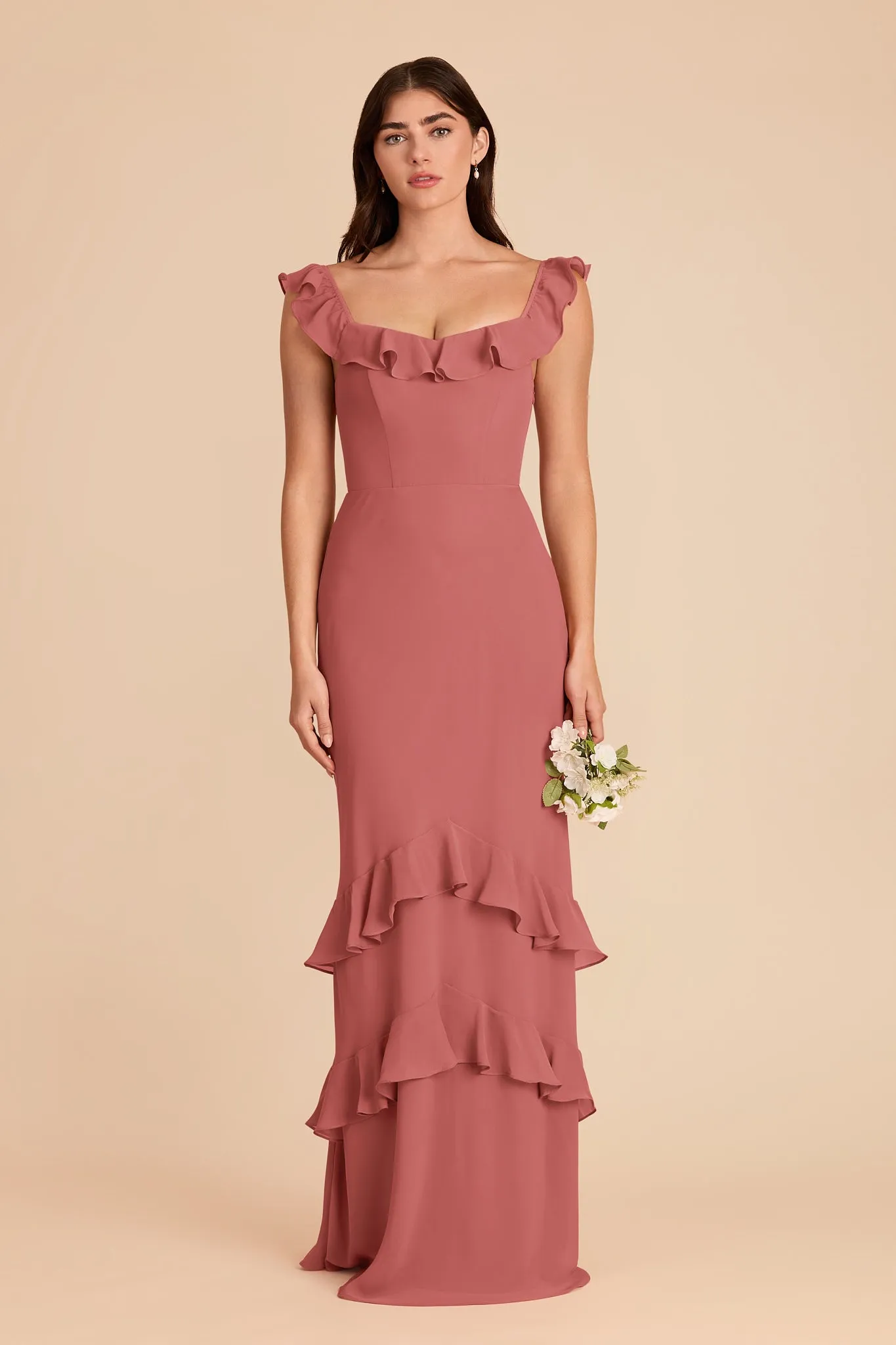 Luna Chiffon Dress - Mulberry sold by Birdy Grey