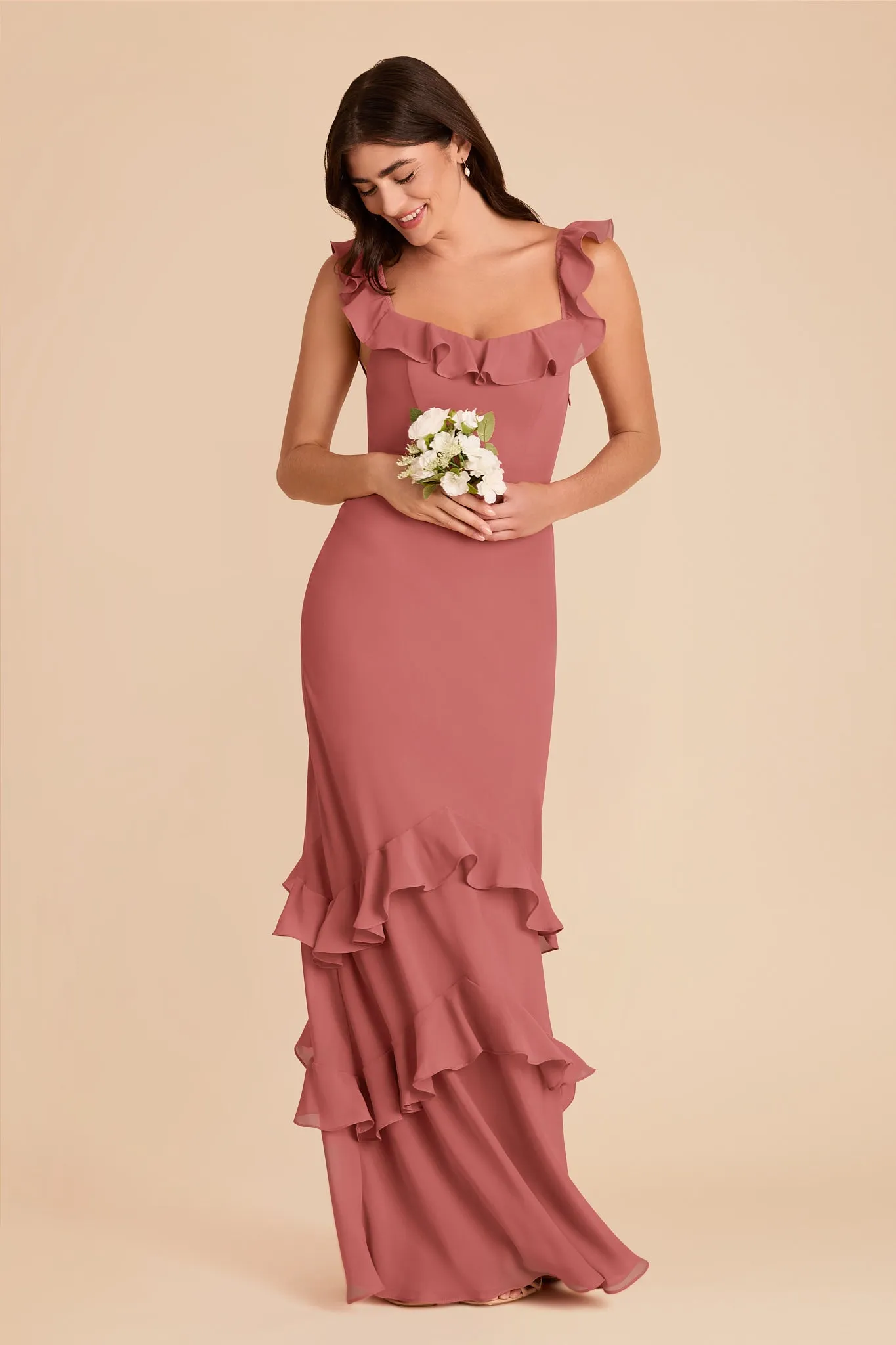 Luna Chiffon Dress - Mulberry sold by Birdy Grey product image thumbnail 3