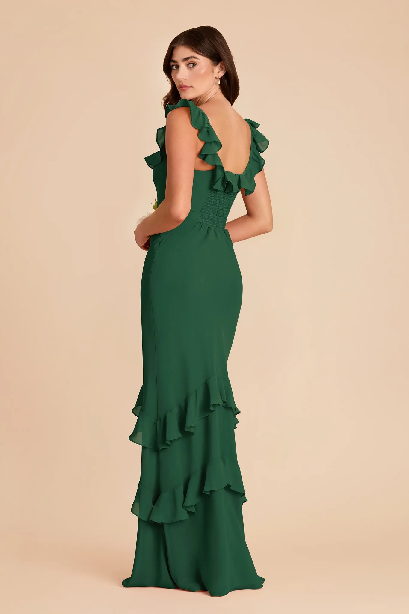 Luna Chiffon Dress - Forest Green sold by Birdy Grey product image thumbnail 5