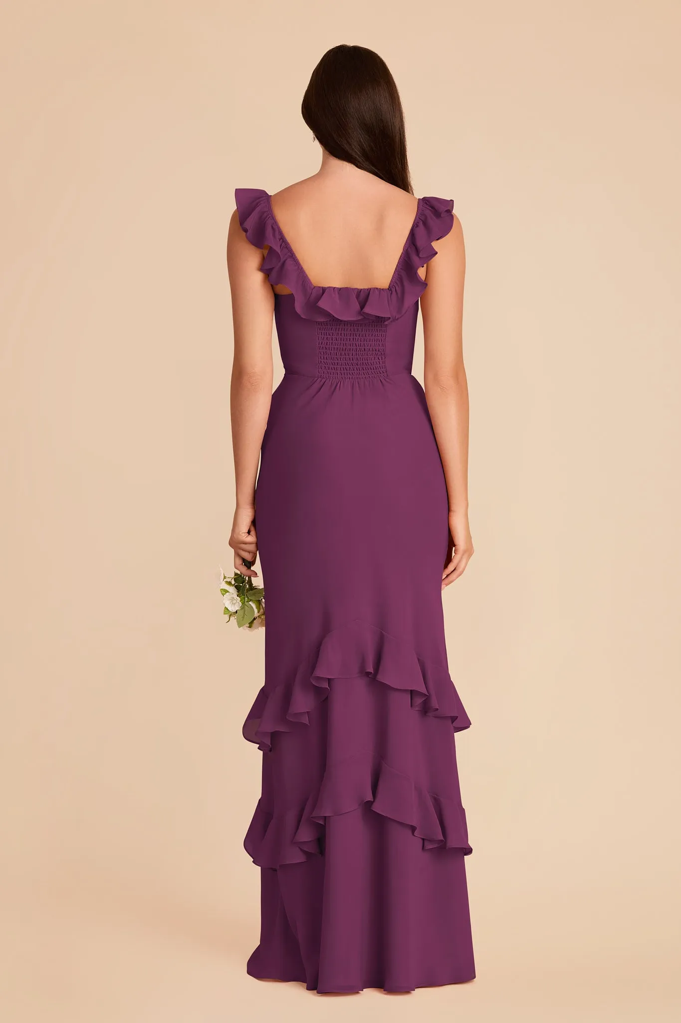 Luna Chiffon Dress - Fig sold by Birdy Grey product image thumbnail 3