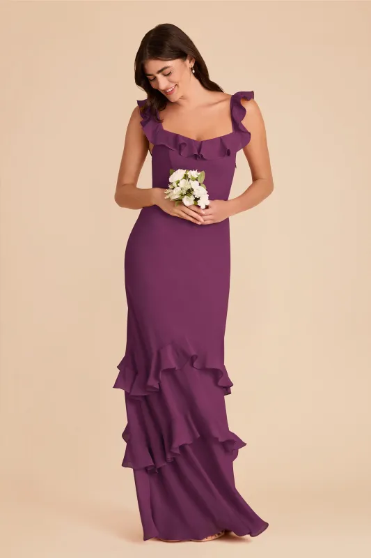 Luna Chiffon Dress - Fig made by Birdy Grey