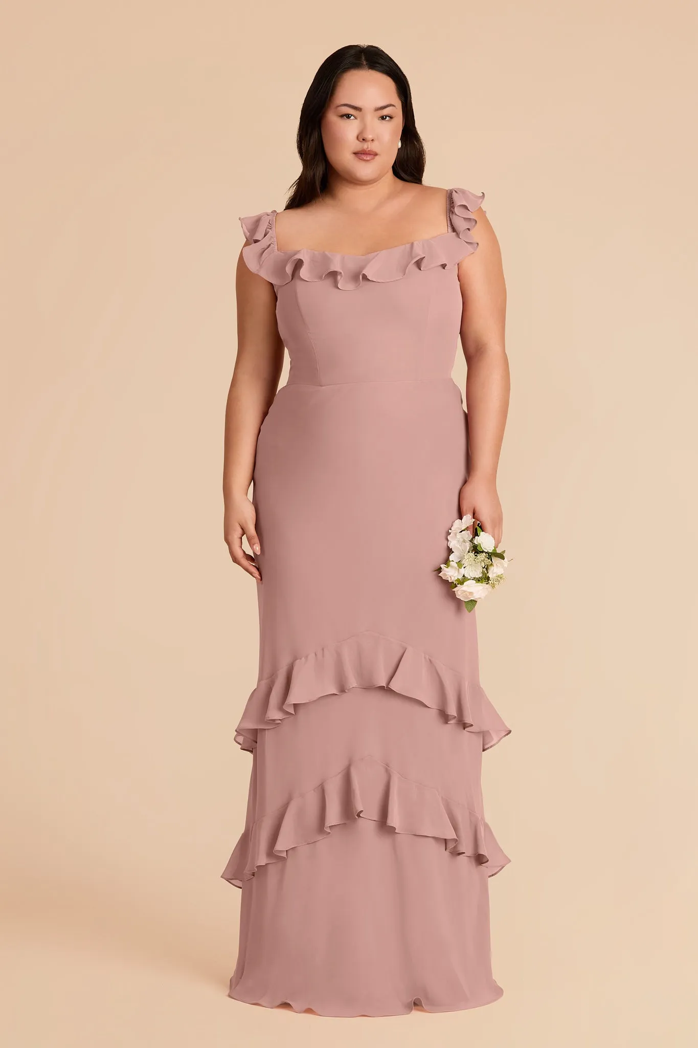 Luna Chiffon Dress - English Rose sold by Birdy Grey product image thumbnail 2