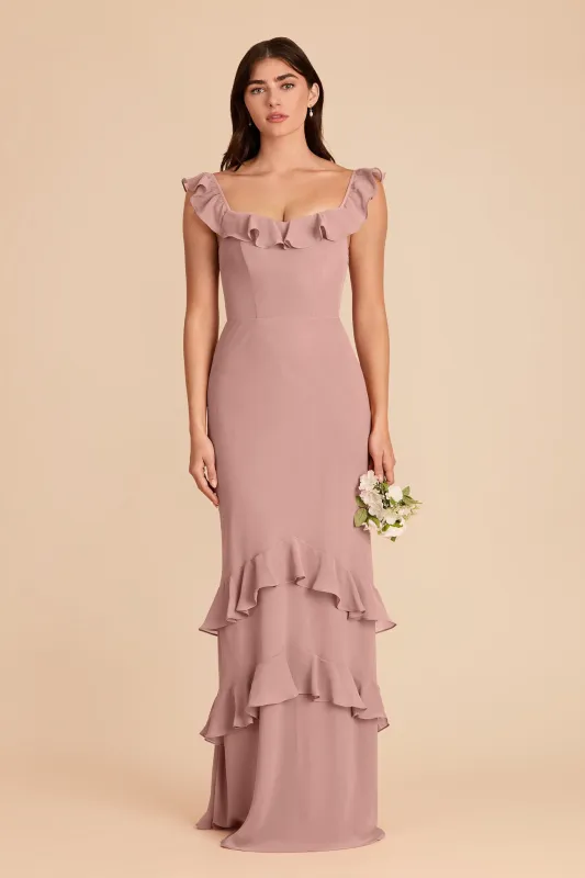 Luna Chiffon Dress - English Rose made by Birdy Grey