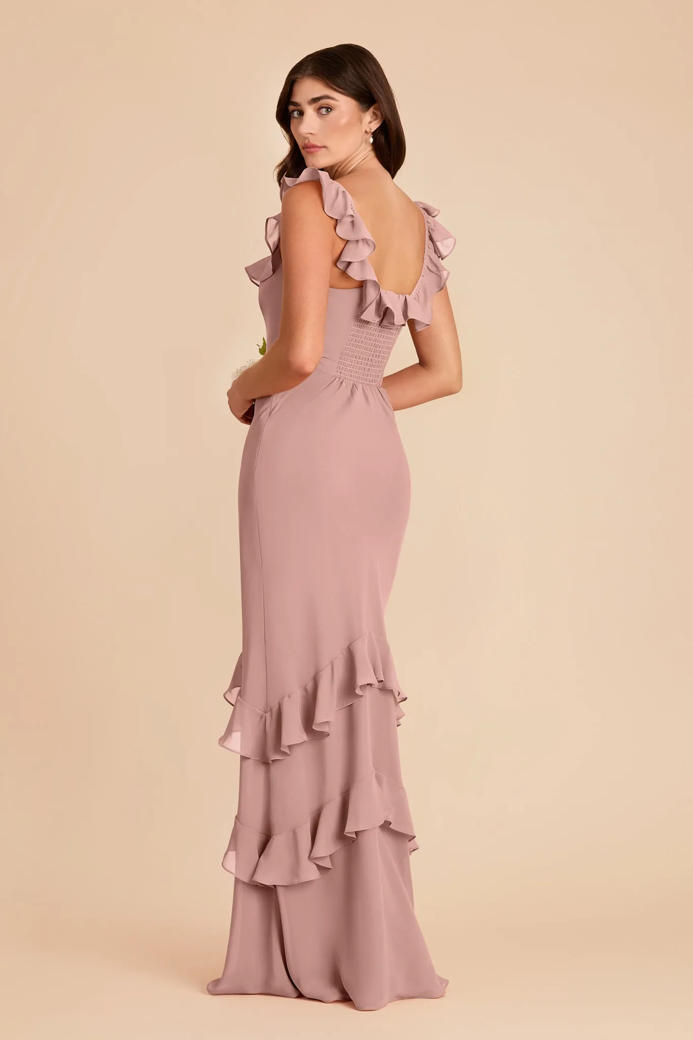 Luna Chiffon Dress - English Rose sold by Birdy Grey product image thumbnail 5