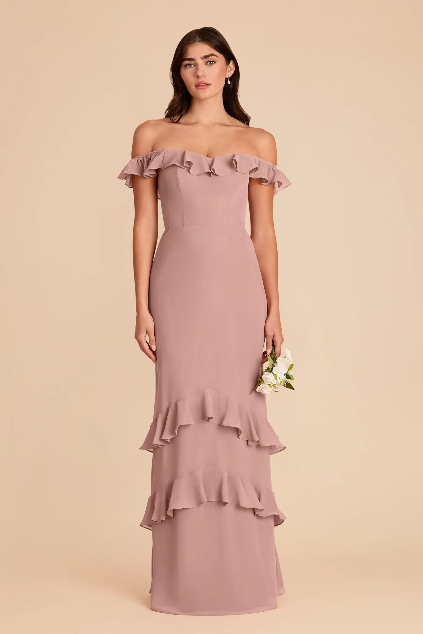 Luna Chiffon Dress - English Rose sold by Birdy Grey product image thumbnail 4