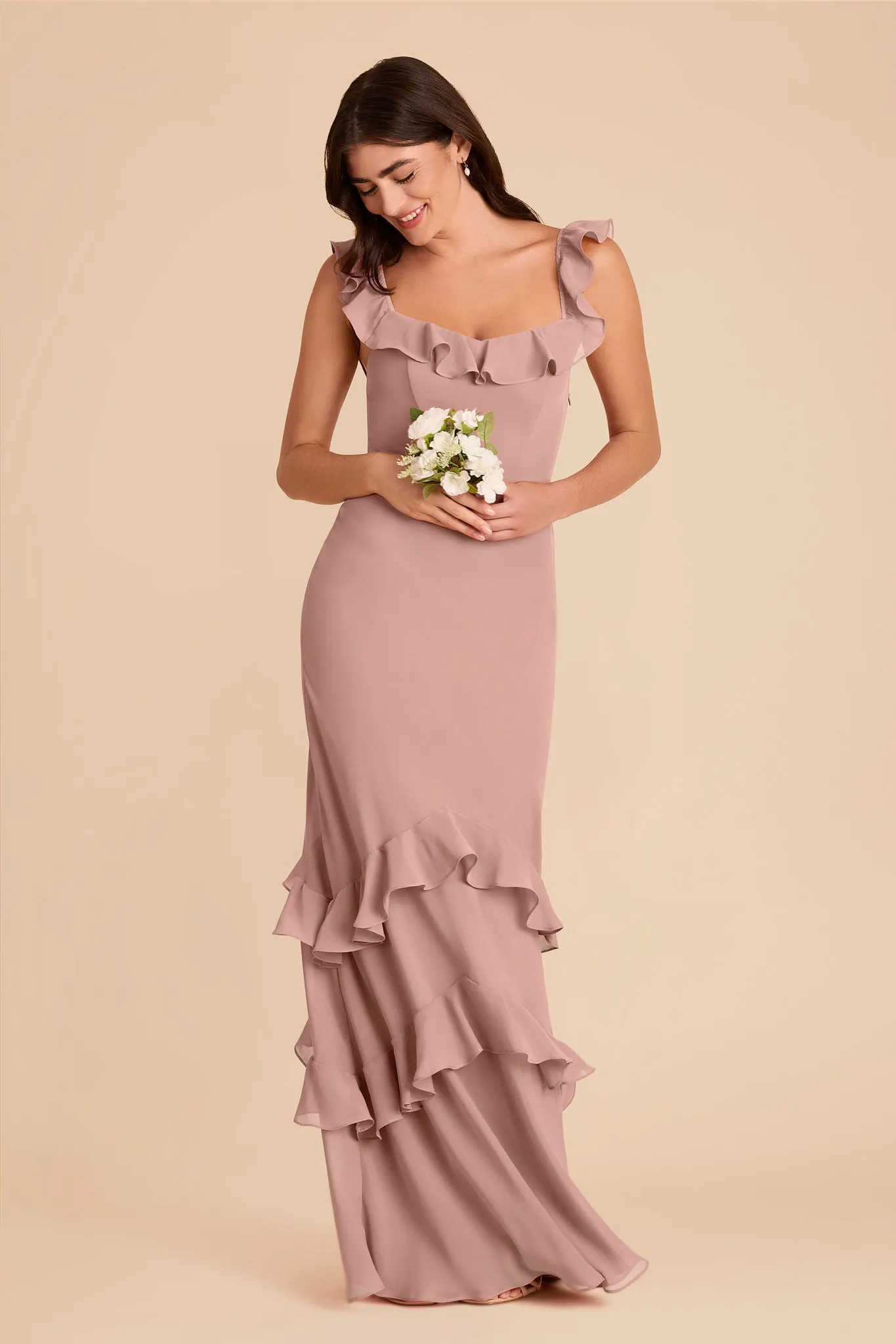 Luna Chiffon Dress - English Rose sold by Birdy Grey product image thumbnail 3