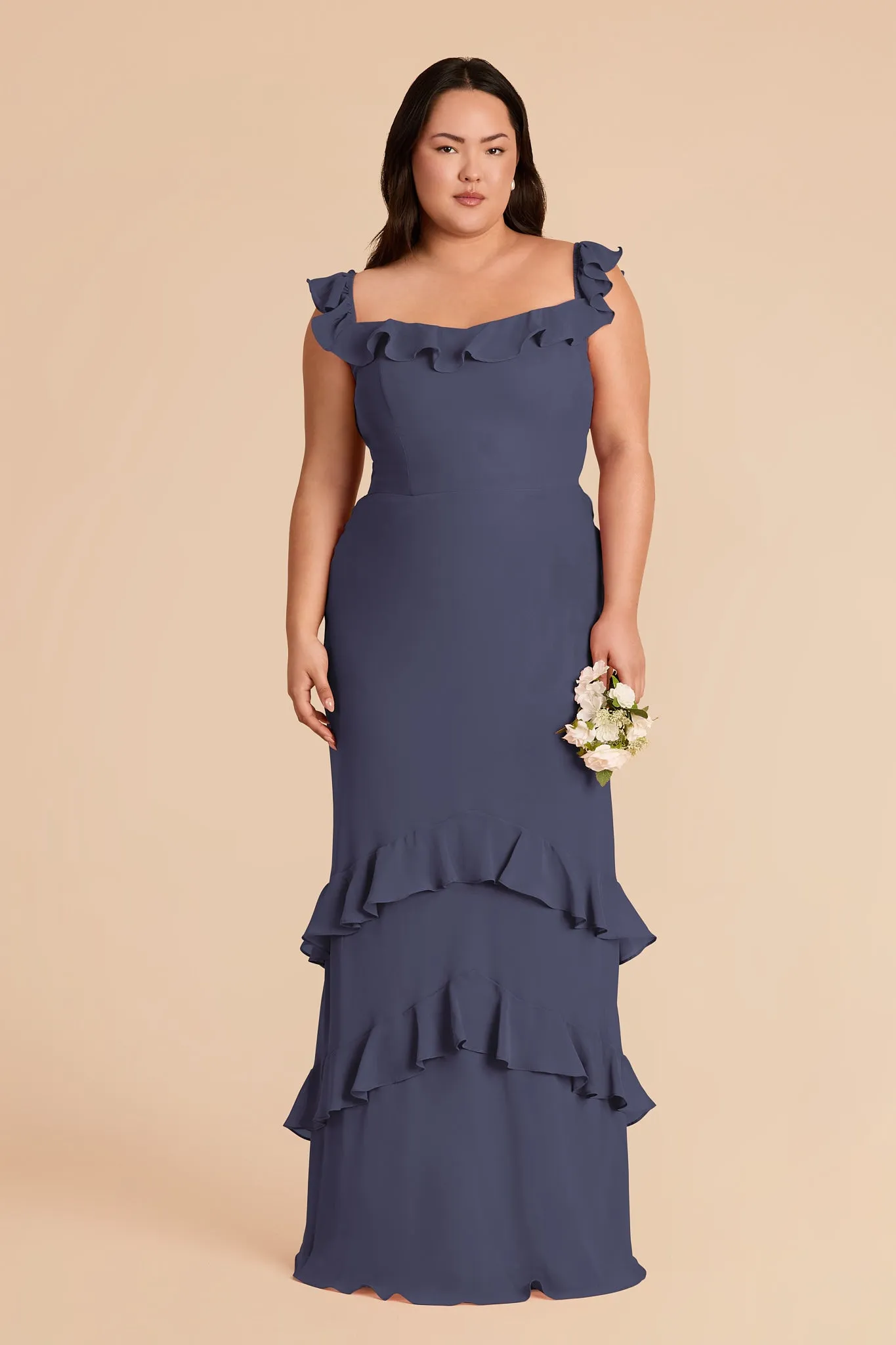 Luna Chiffon Dress - Dusk Blue sold by Birdy Grey product image thumbnail 2