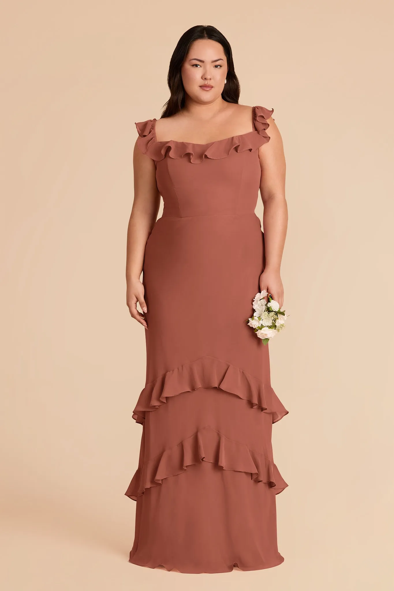 Luna Chiffon Dress - Desert Rose sold by Birdy Grey product image thumbnail 2