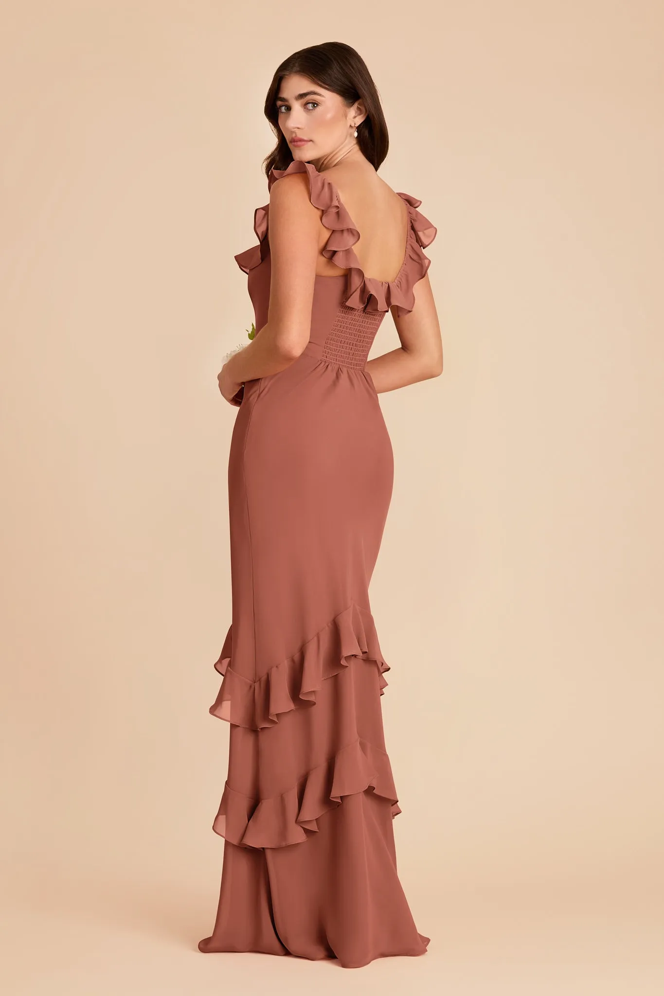 Luna Chiffon Dress - Desert Rose sold by Birdy Grey product image thumbnail 5
