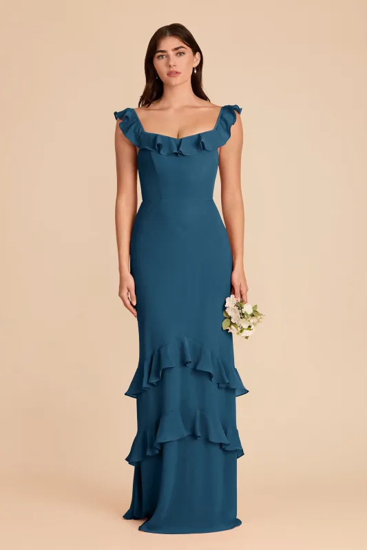 Luna Chiffon Dress - Dark Teal made by Birdy Grey