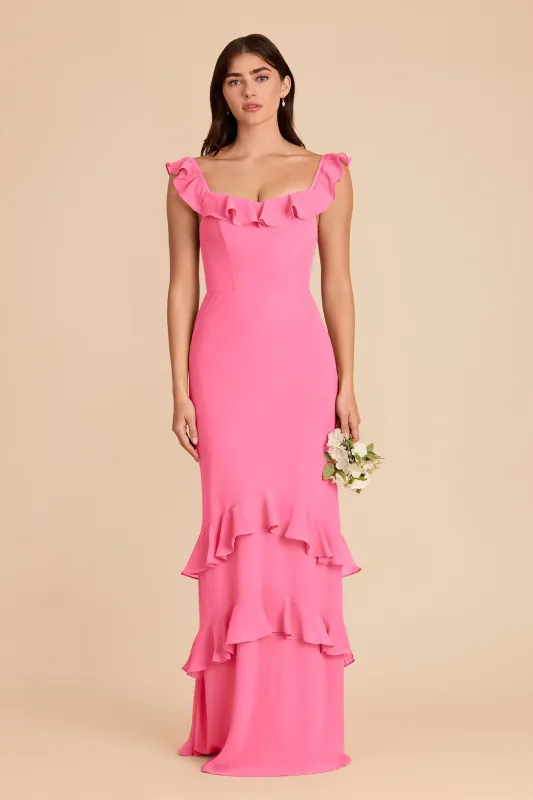 Luna Chiffon Dress - Bon Bon Pink made by Birdy Grey