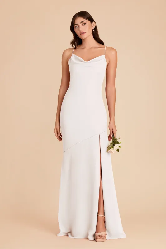 Olivia Chiffon Dress - White made by Birdy Grey