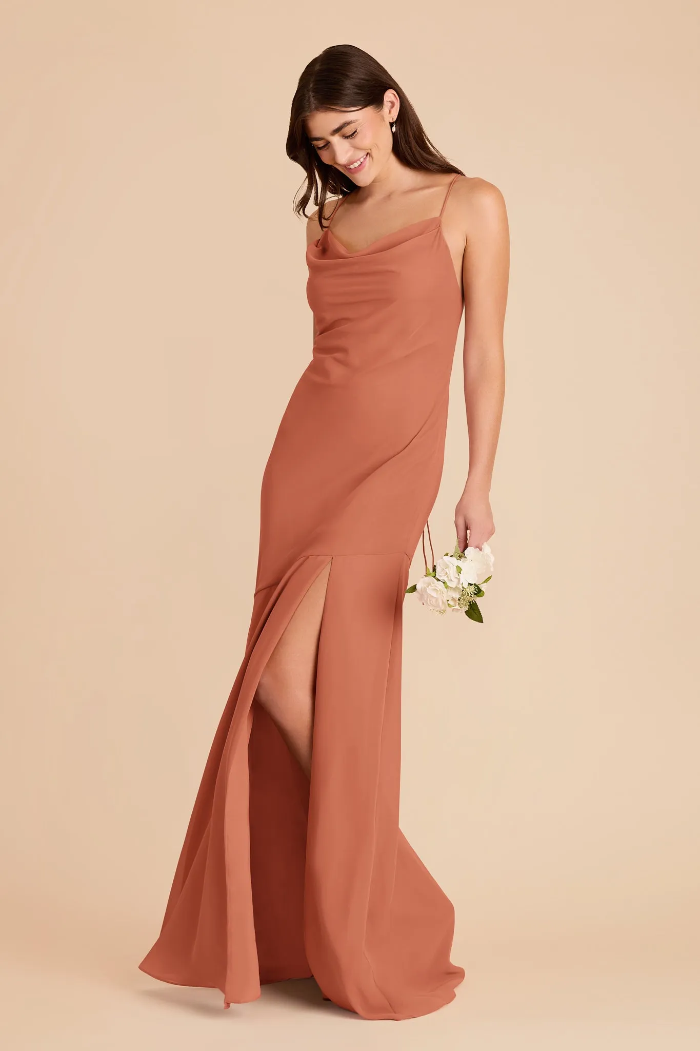 Olivia Chiffon Dress - Terracotta sold by Birdy Grey product image thumbnail 3