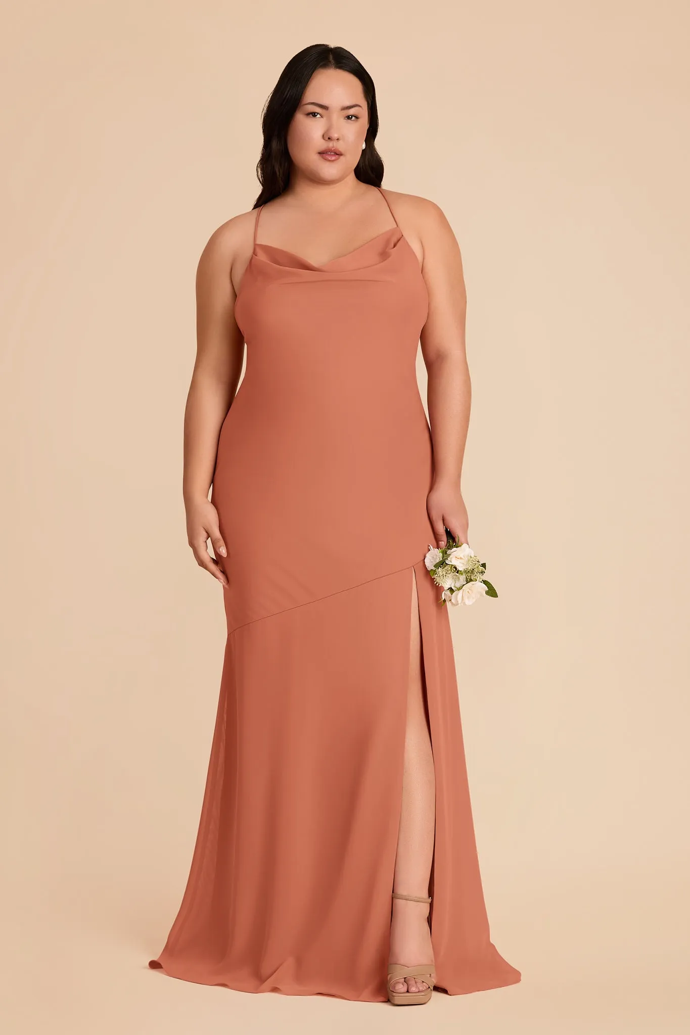 Olivia Chiffon Dress - Terracotta sold by Birdy Grey product image thumbnail 2