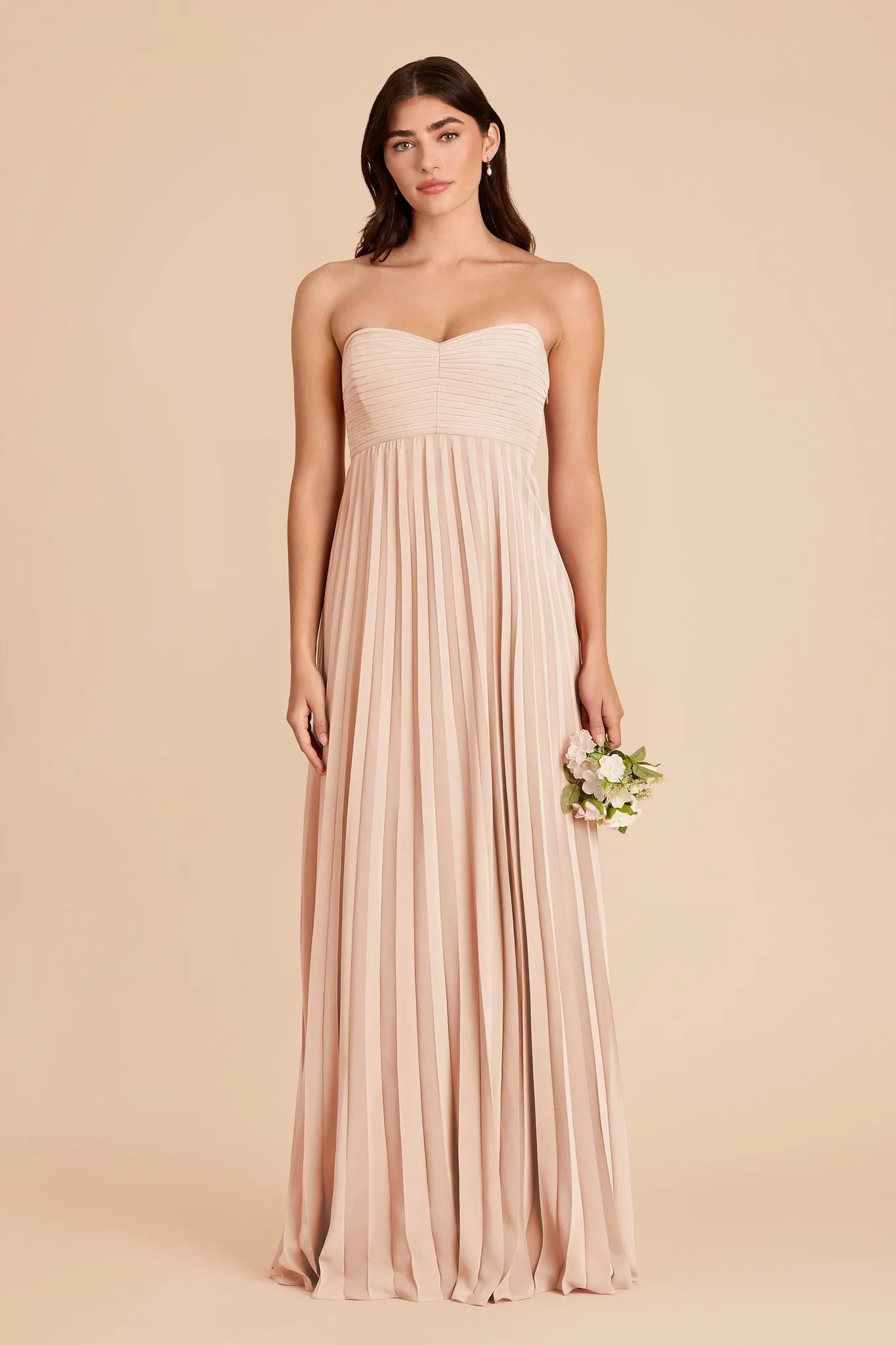 Sasha Chiffon Dress - Pale Blush sold by Birdy Grey