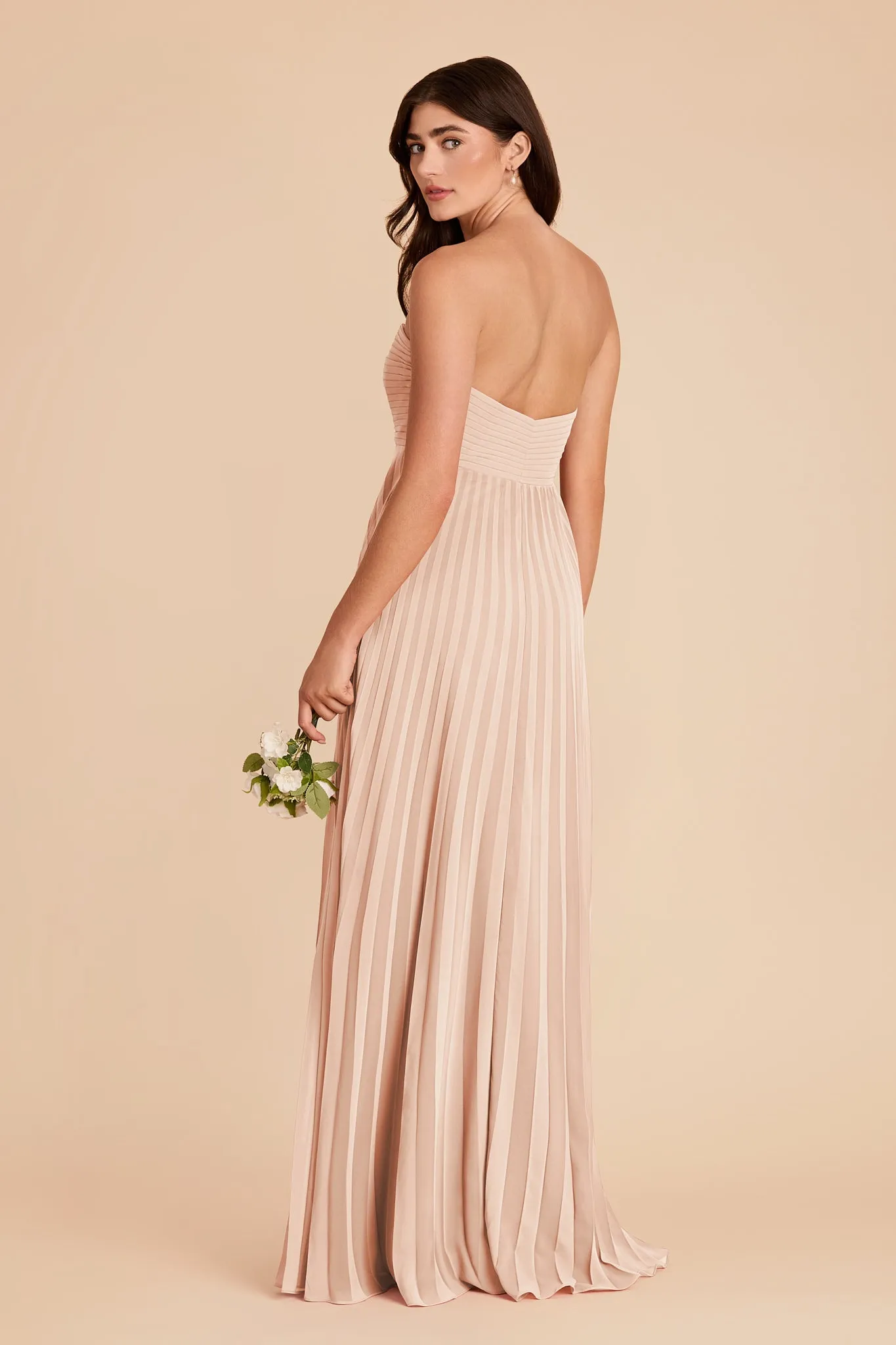 Sasha Chiffon Dress - Pale Blush sold by Birdy Grey product image thumbnail 4