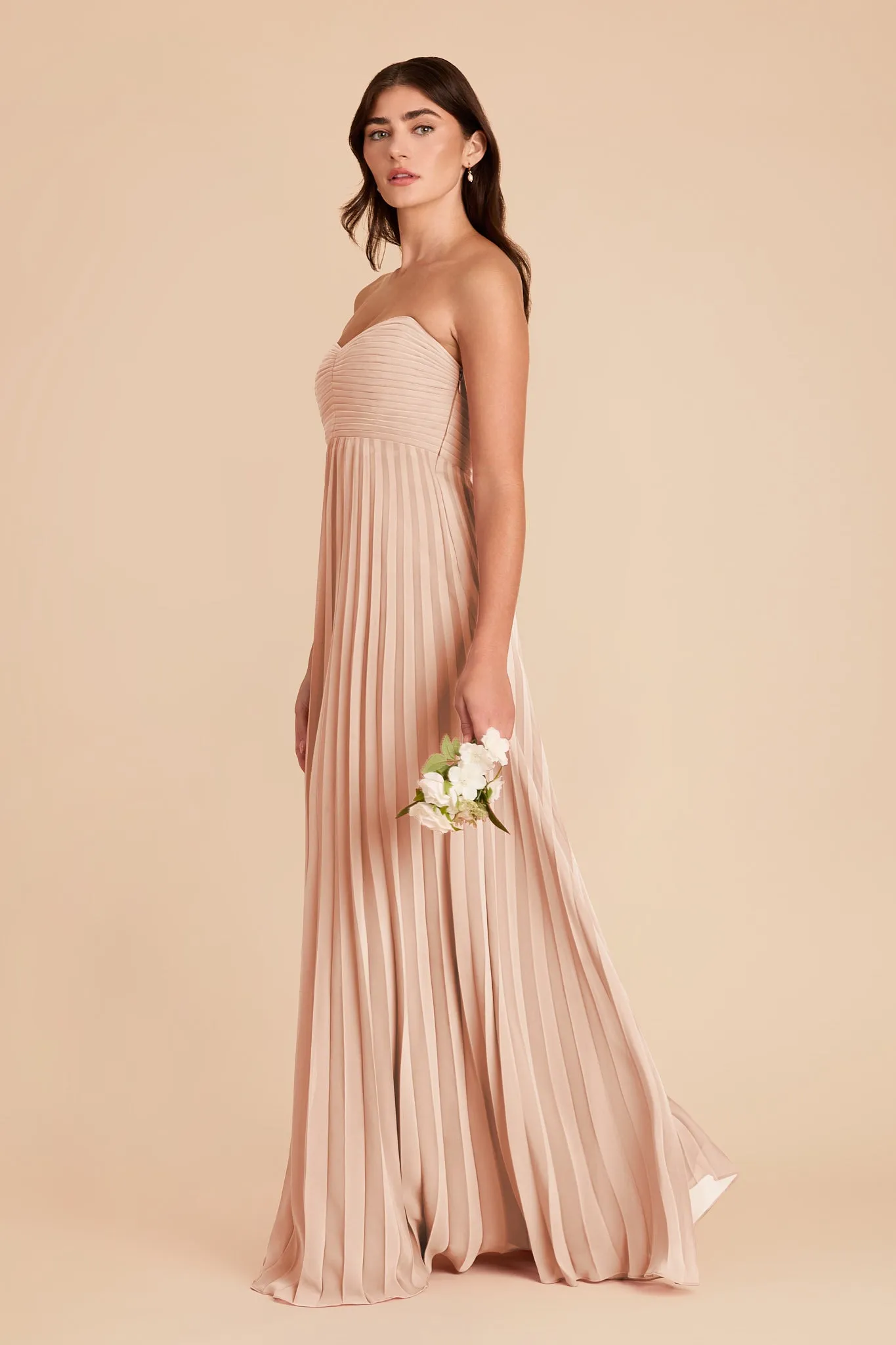 Sasha Chiffon Dress - Pale Blush sold by Birdy Grey product image thumbnail 3