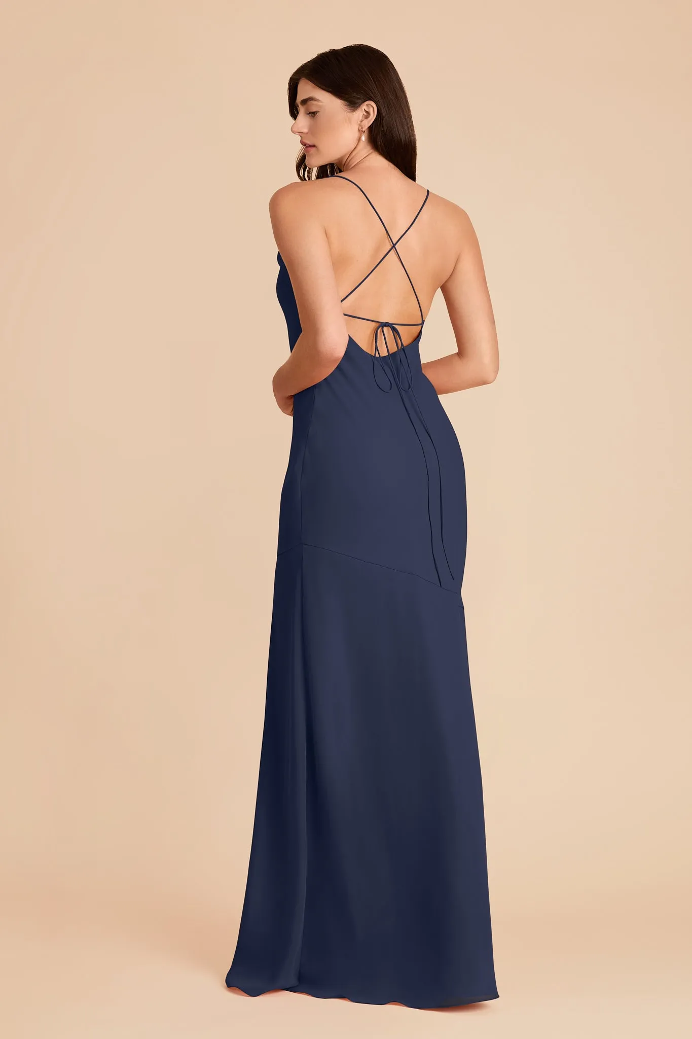 Olivia Chiffon Dress - Slate Blue sold by Birdy Grey product image thumbnail 4