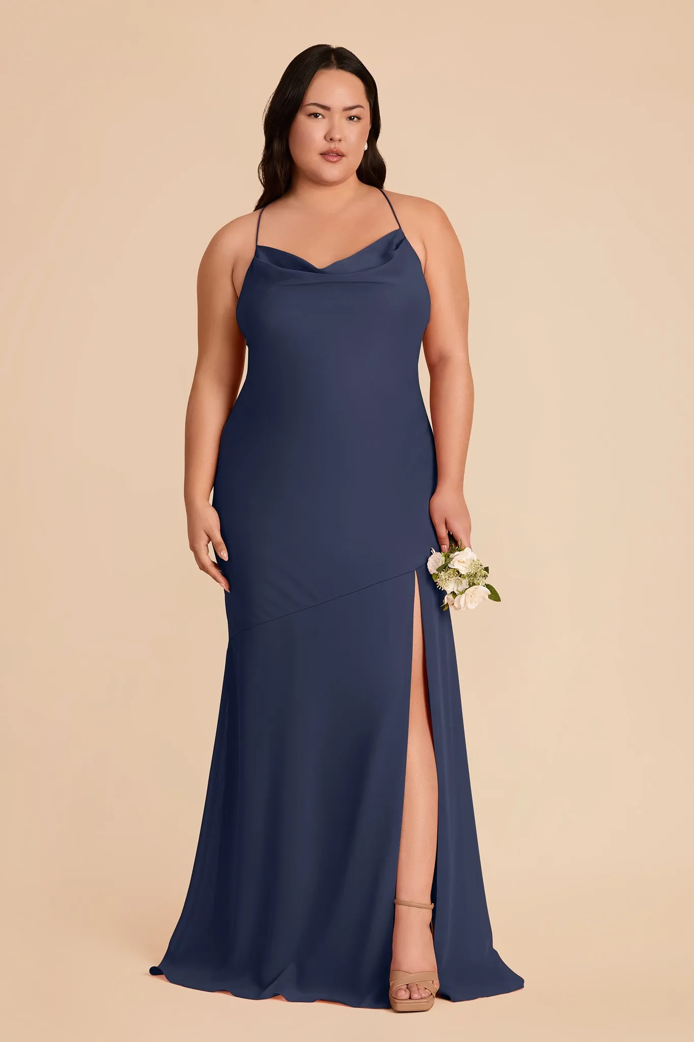 Olivia Chiffon Dress - Slate Blue sold by Birdy Grey product image thumbnail 2