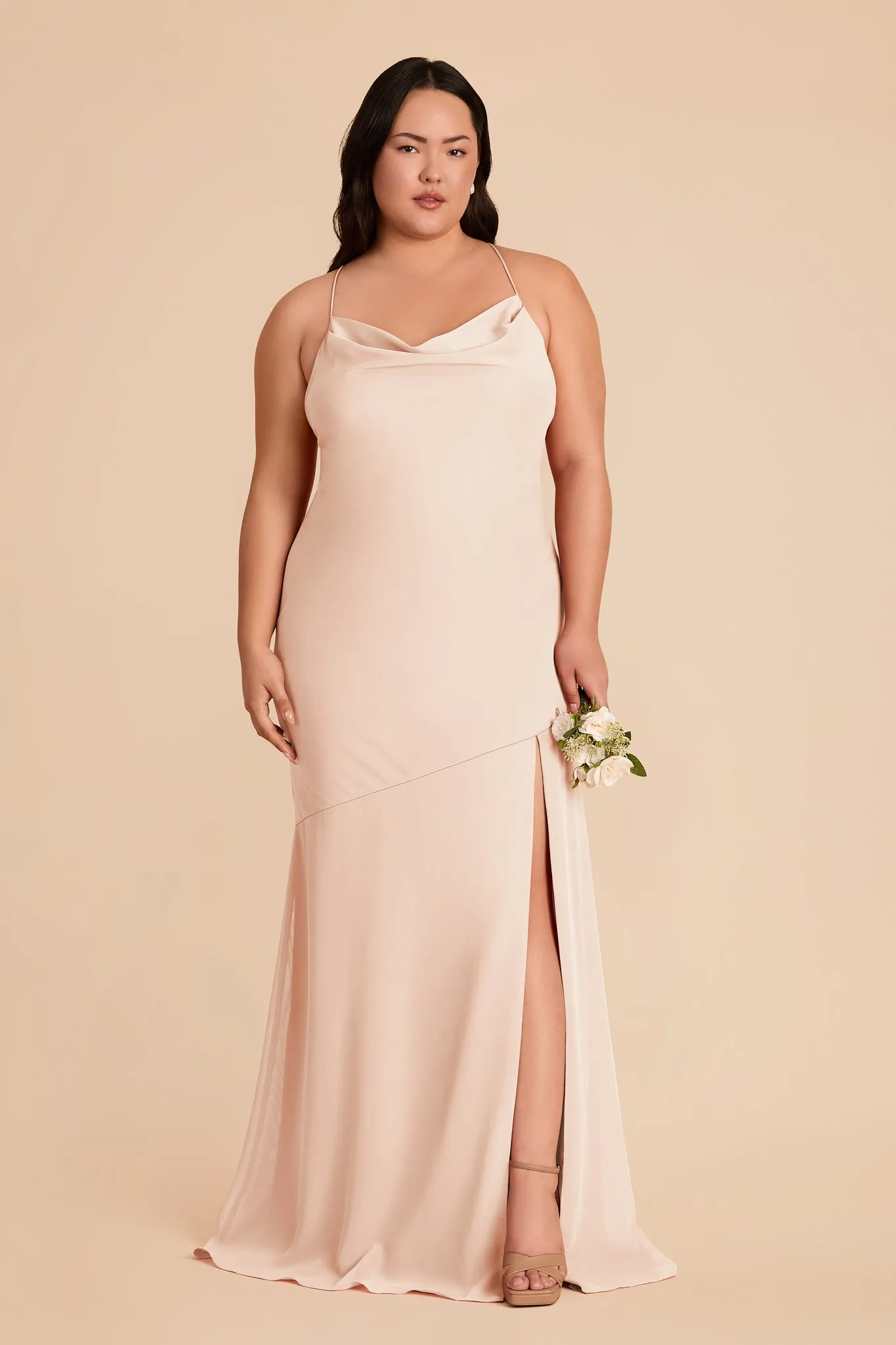 Olivia Chiffon Dress - Pale Blush sold by Birdy Grey product image thumbnail 2