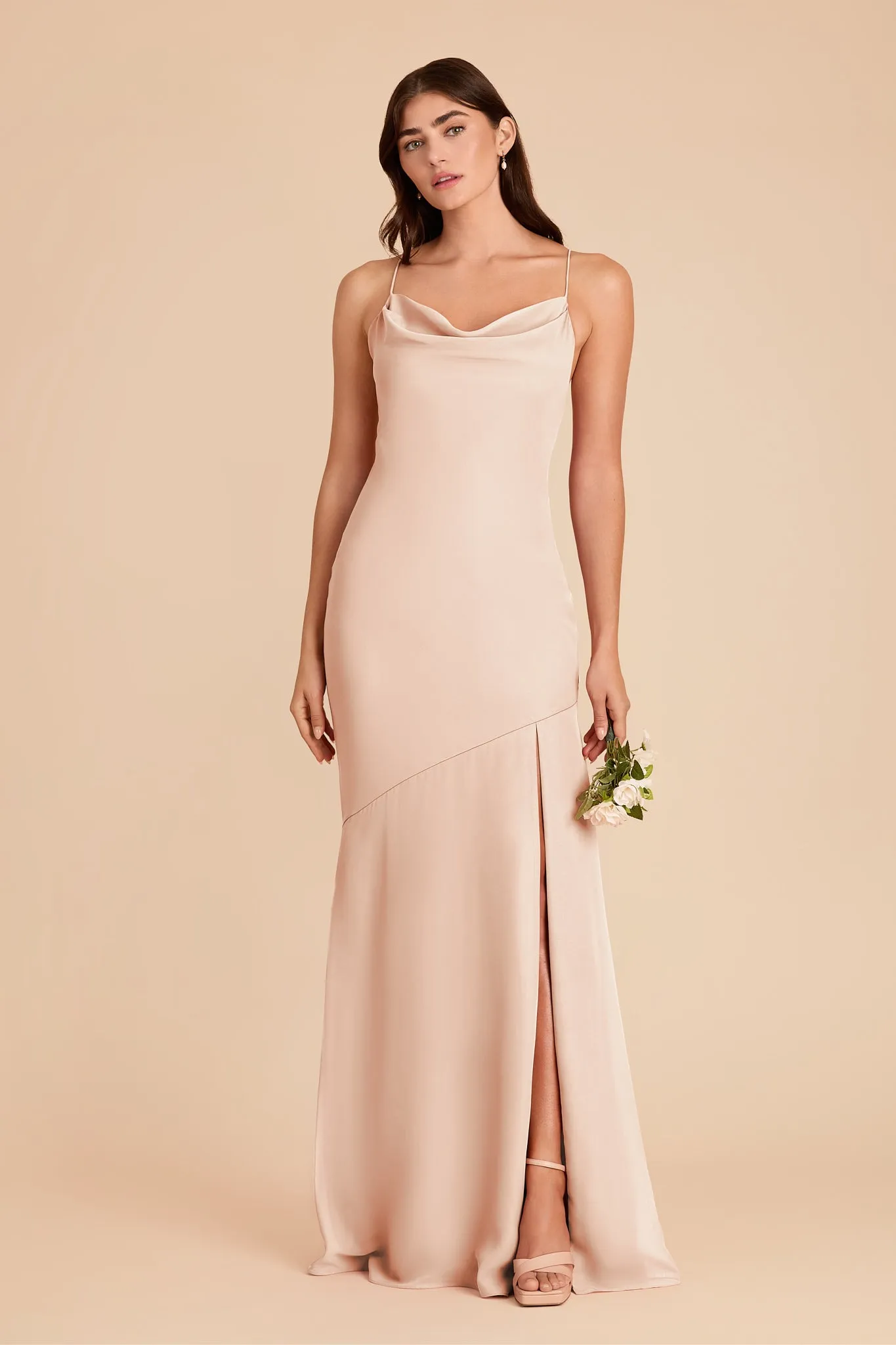 Olivia Chiffon Dress - Pale Blush sold by Birdy Grey