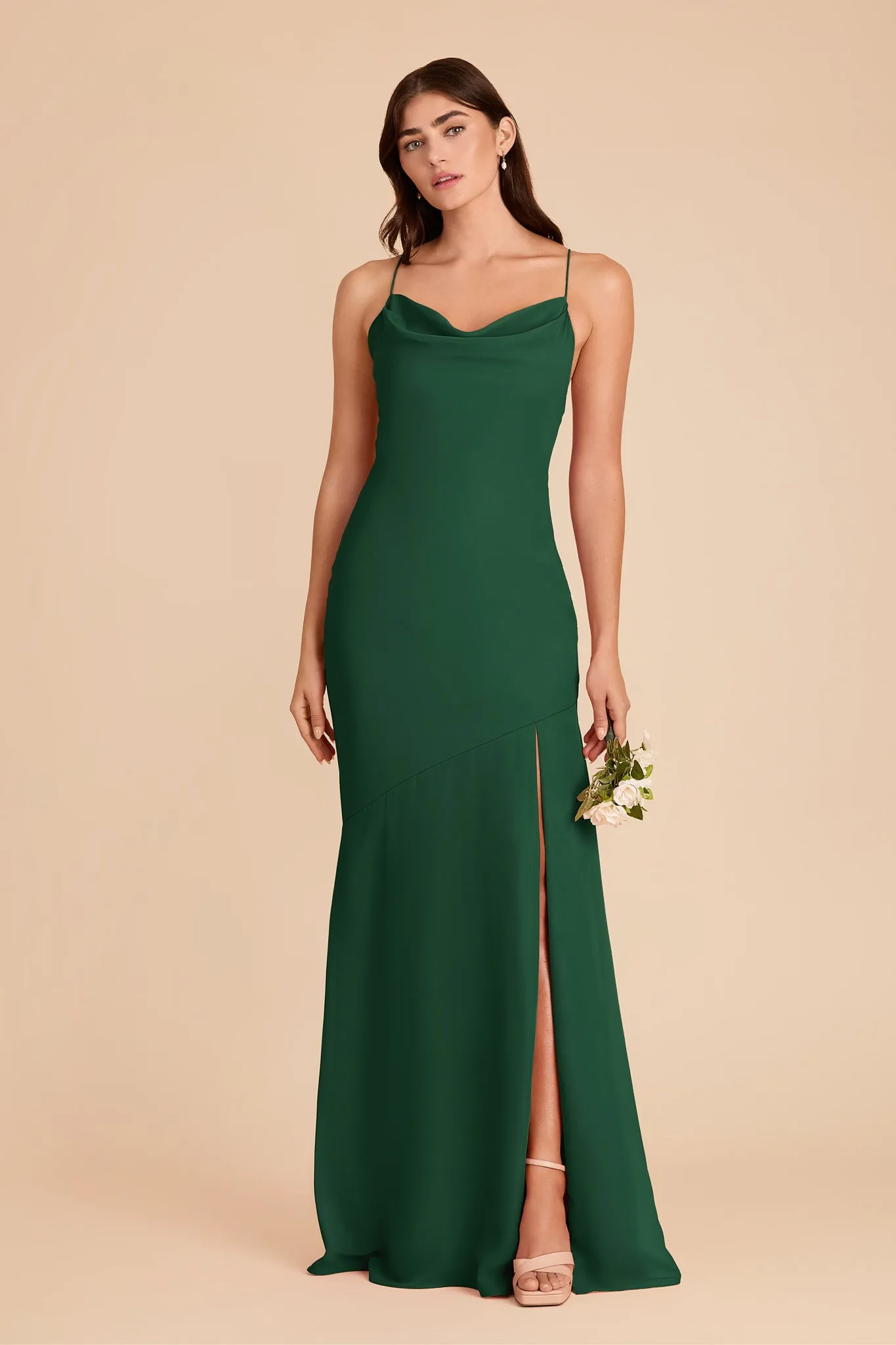 Olivia Chiffon Dress - Forest Green sold by Birdy Grey