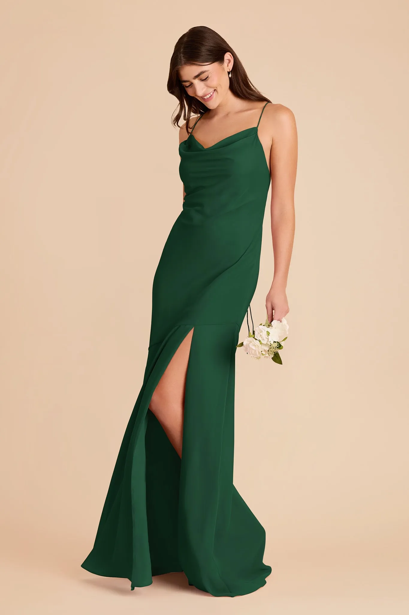 Olivia Chiffon Dress - Forest Green sold by Birdy Grey product image thumbnail 3