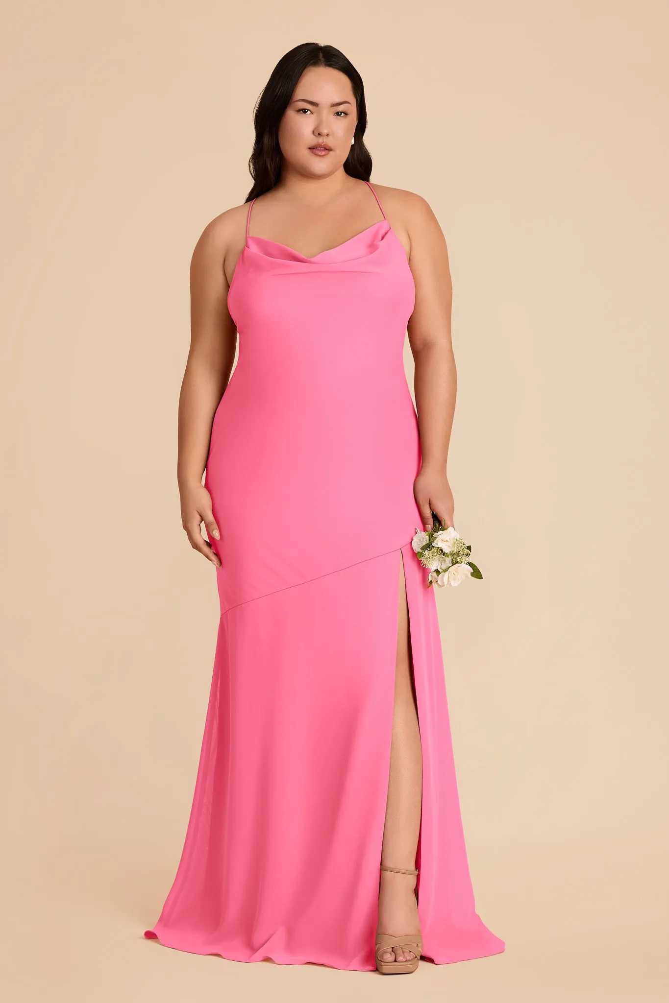 Olivia Chiffon Dress - Bon Bon Pink sold by Birdy Grey product image thumbnail 2