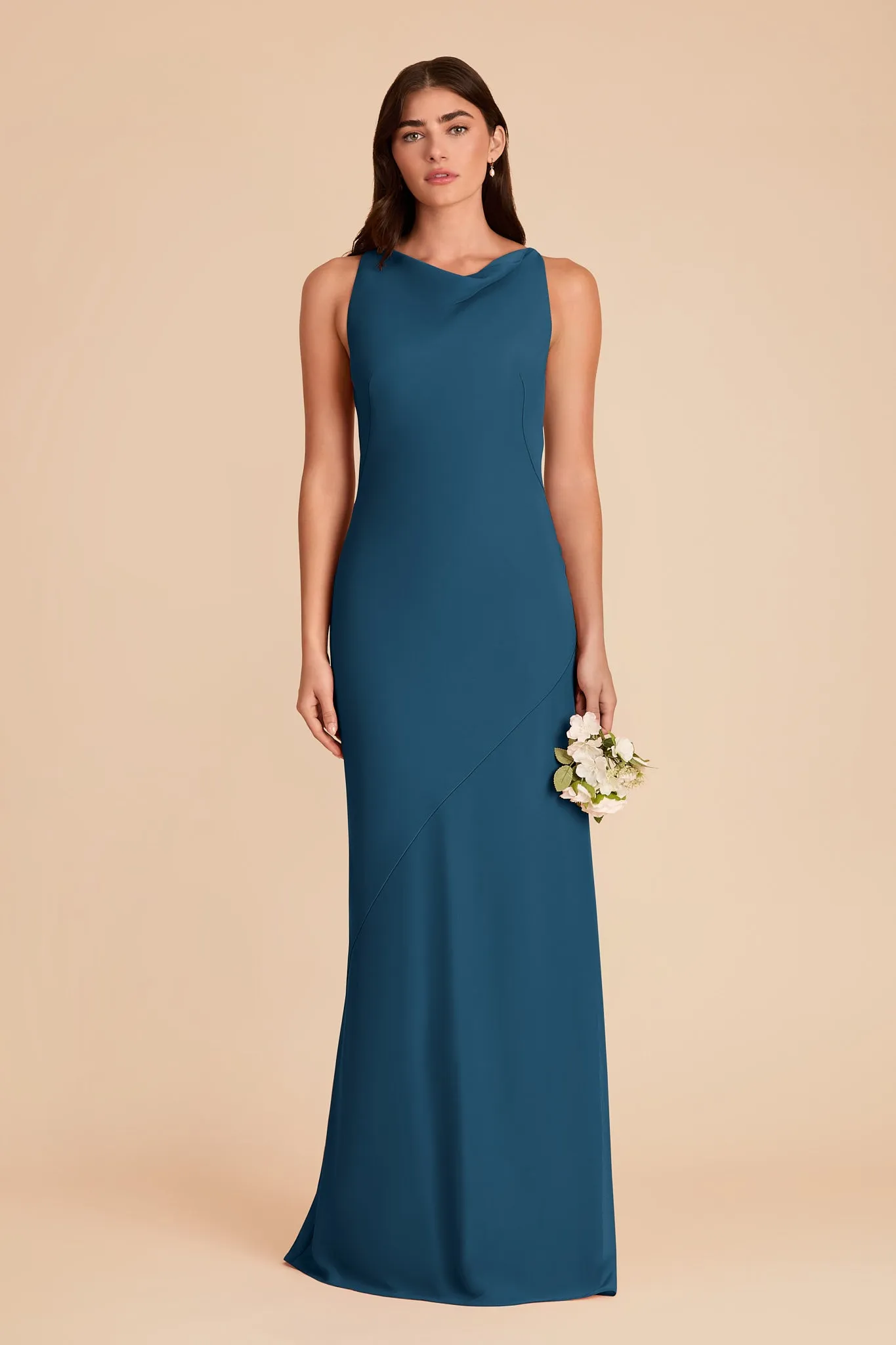 Destiny Chiffon Dress - Dark Teal sold by Birdy Grey