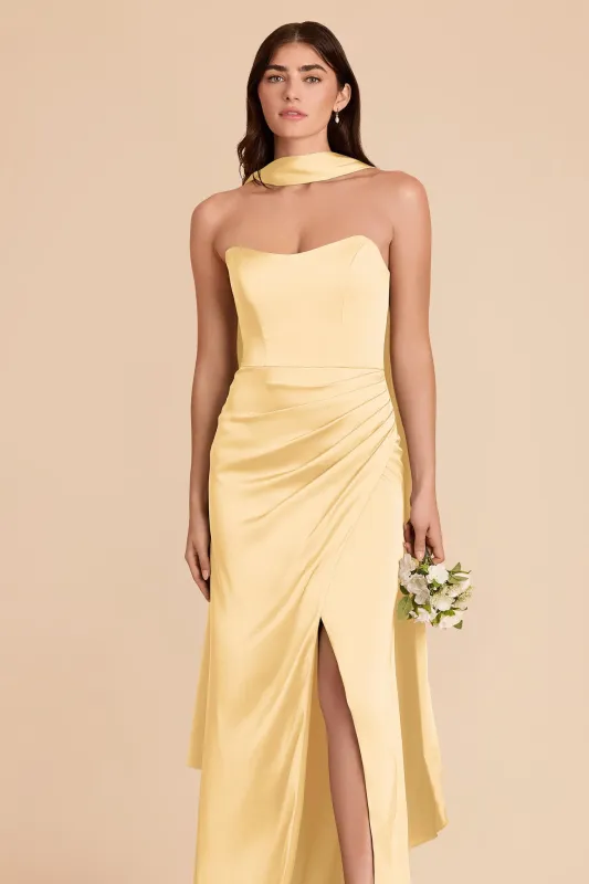 Valerie Matte Satin Scarf - Butter made by Birdy Grey