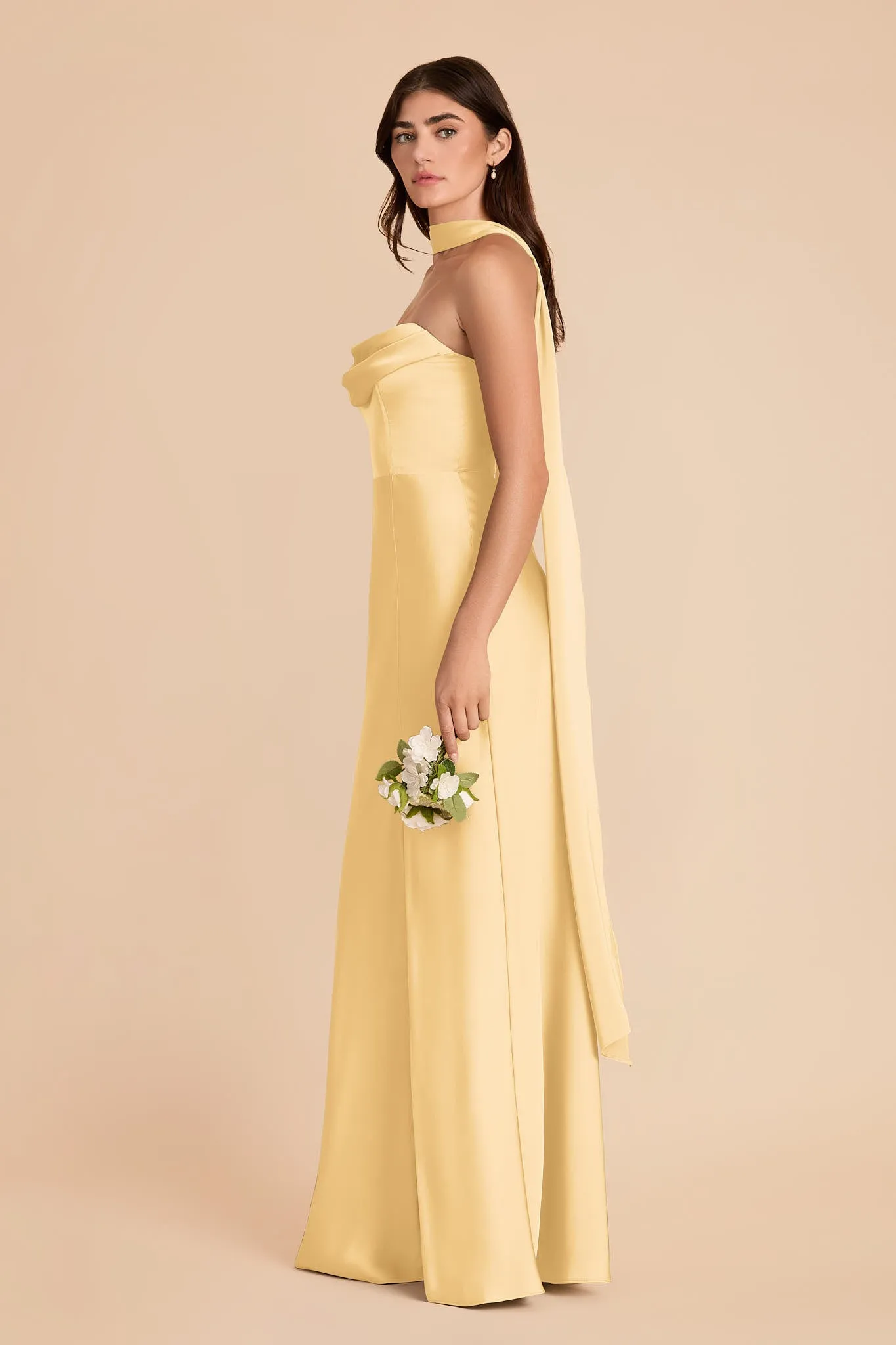 Valerie Matte Satin Scarf - Butter sold by Birdy Grey product image thumbnail 2