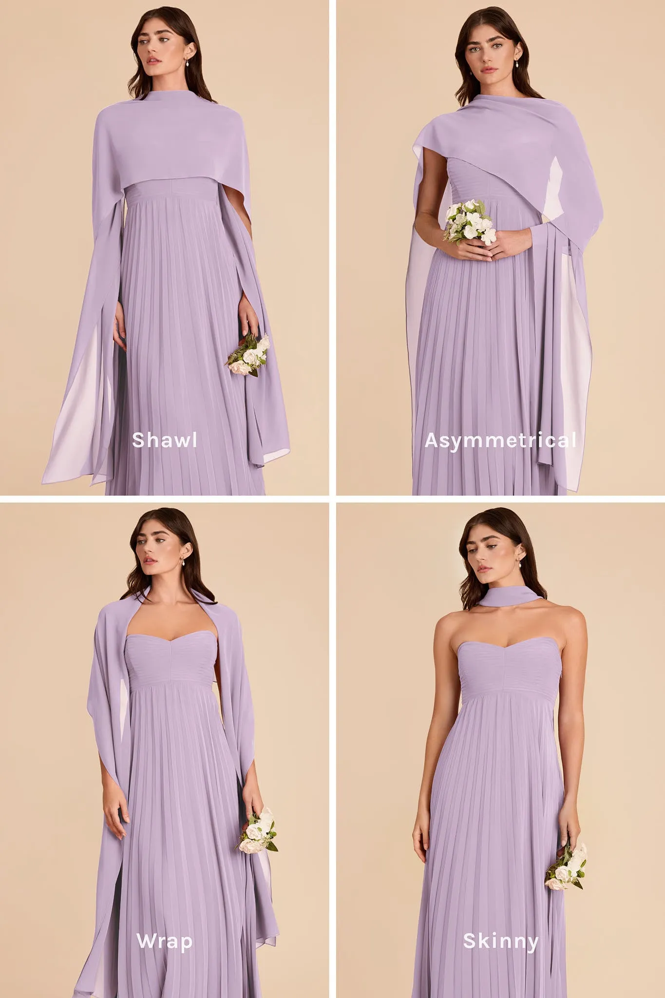 Vera Chiffon Scarf - Lavender sold by Birdy Grey product image thumbnail 4