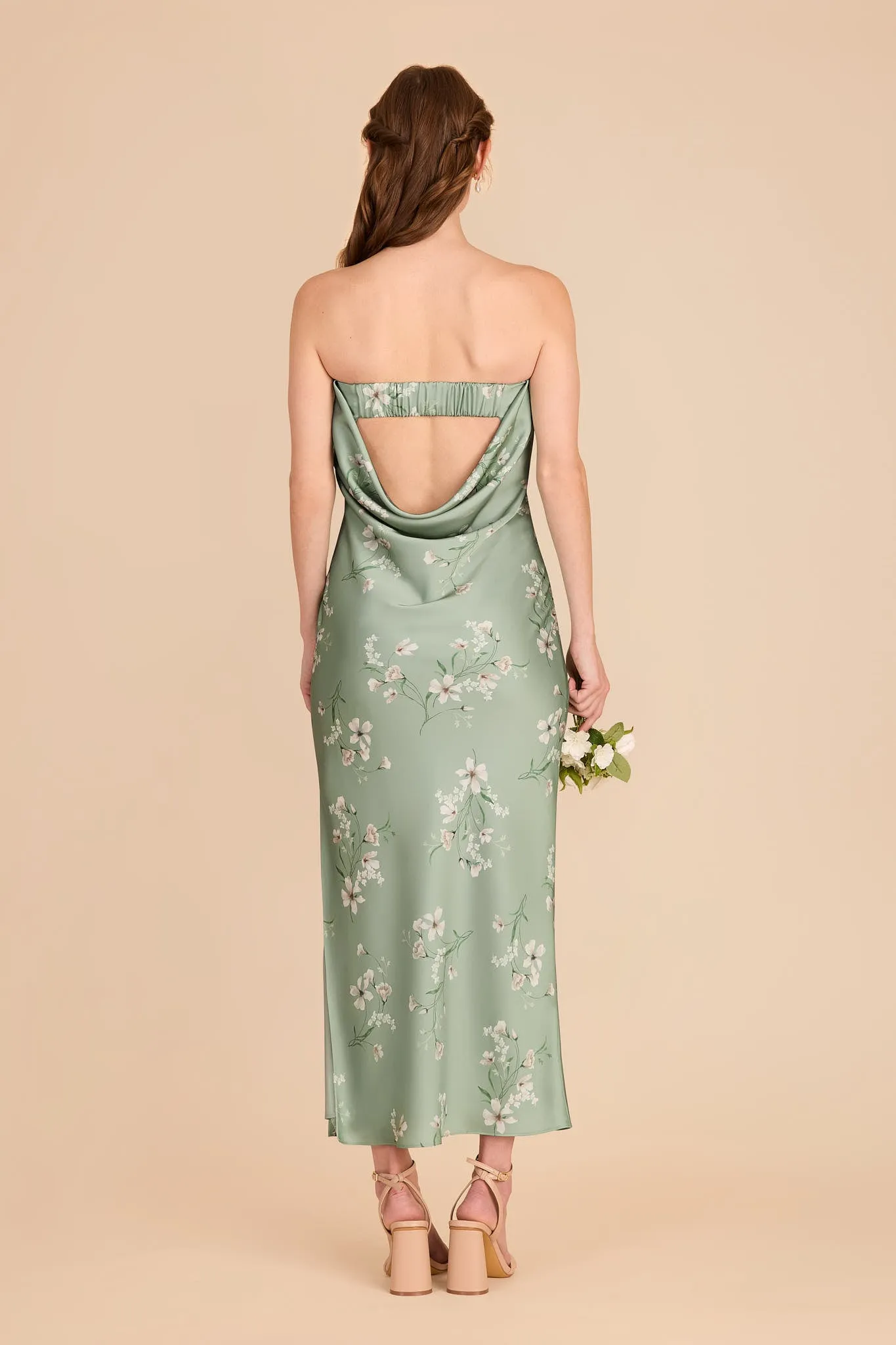 Isla Matte Satin Dress - Sage Le Fleur sold by Birdy Grey product image thumbnail 5