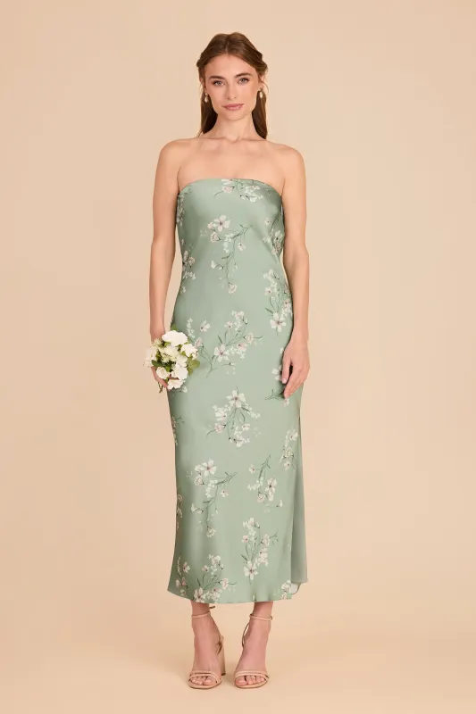 Isla Matte Satin Dress - Sage Le Fleur made by Birdy Grey