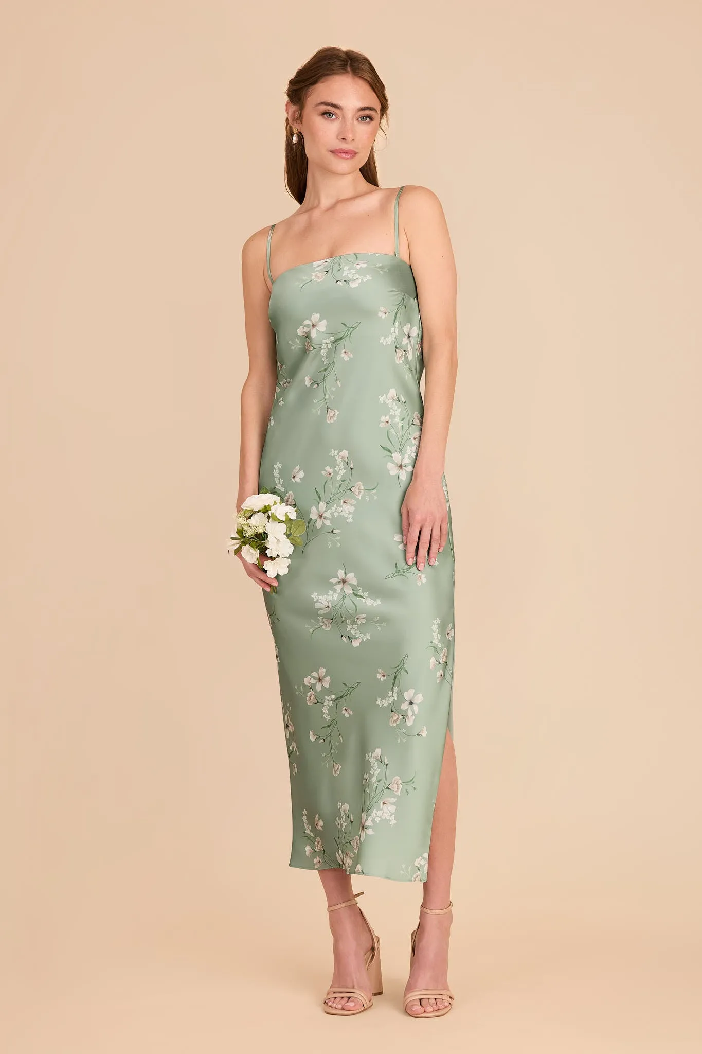 Isla Matte Satin Dress - Sage Le Fleur sold by Birdy Grey product image thumbnail 2