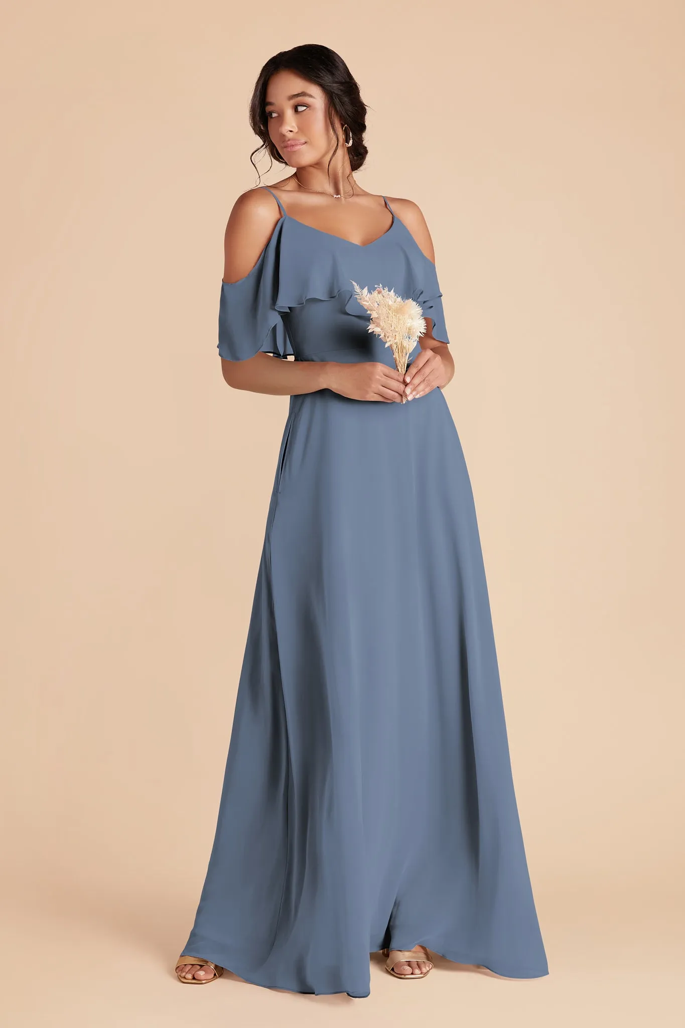 Jane Chiffon Dress - French Blue sold by Birdy Grey product image thumbnail 5