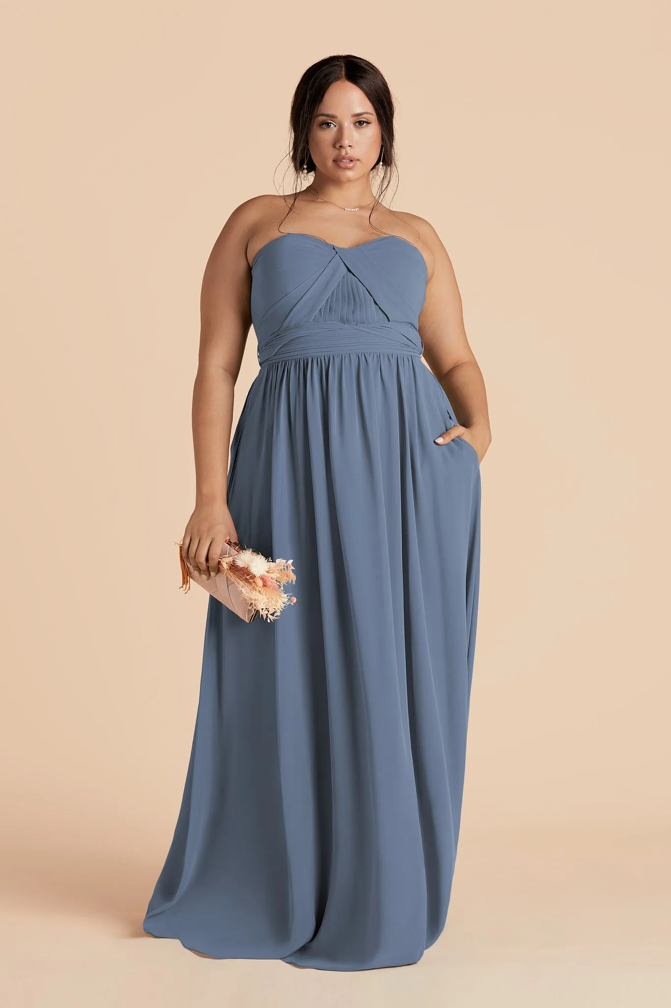 Grace Chiffon Dress - French Blue sold by Birdy Grey product image thumbnail 2