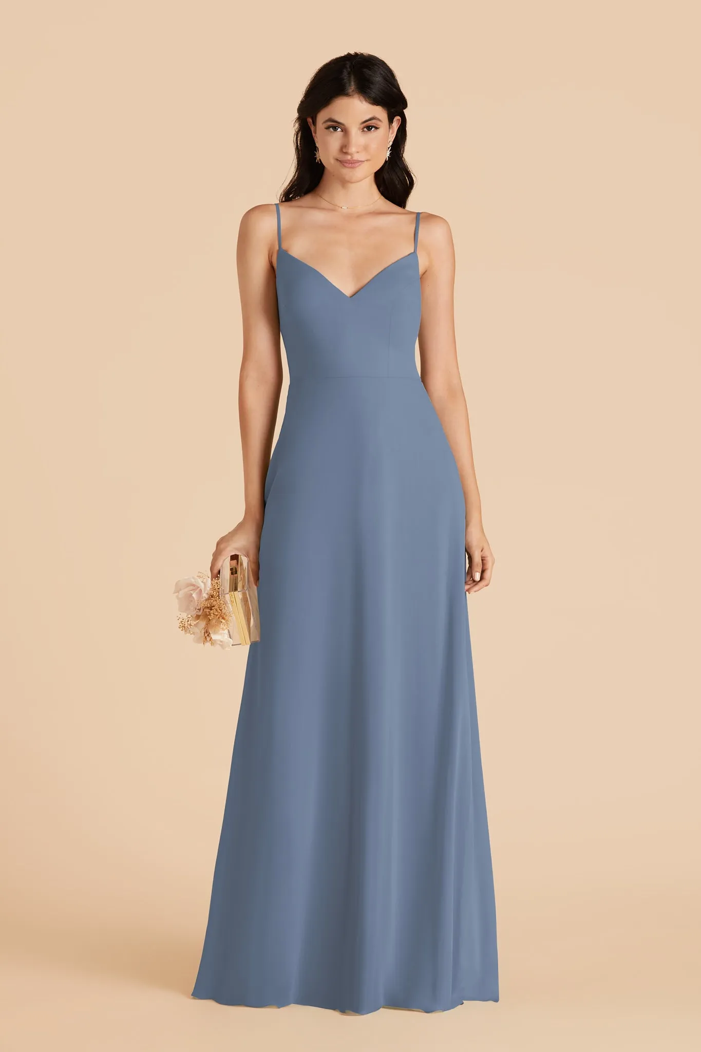Devin Chiffon Dress - French Blue sold by Birdy Grey