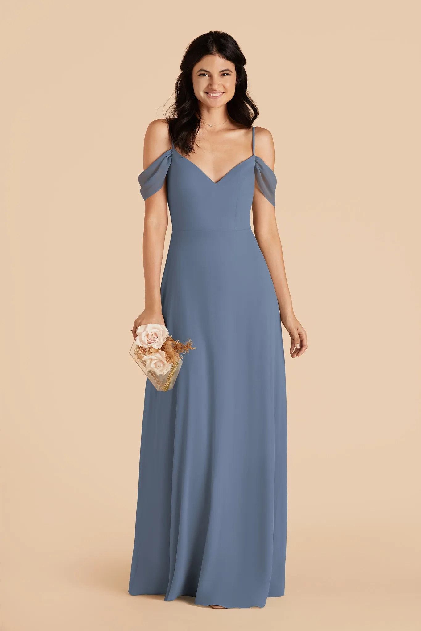 Devin Chiffon Dress - French Blue sold by Birdy Grey product image thumbnail 3