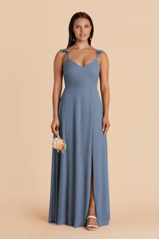 Doris Chiffon Dress - French Blue made by Birdy Grey