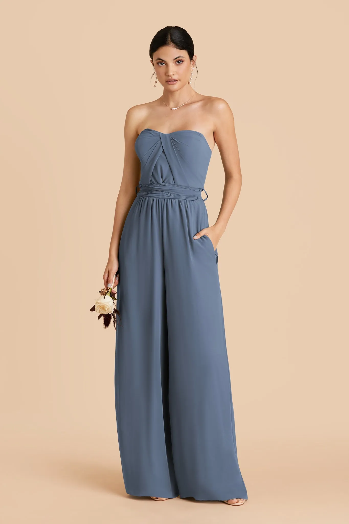 Gigi Chiffon Jumpsuit - French Blue sold by Birdy Grey product image thumbnail 2