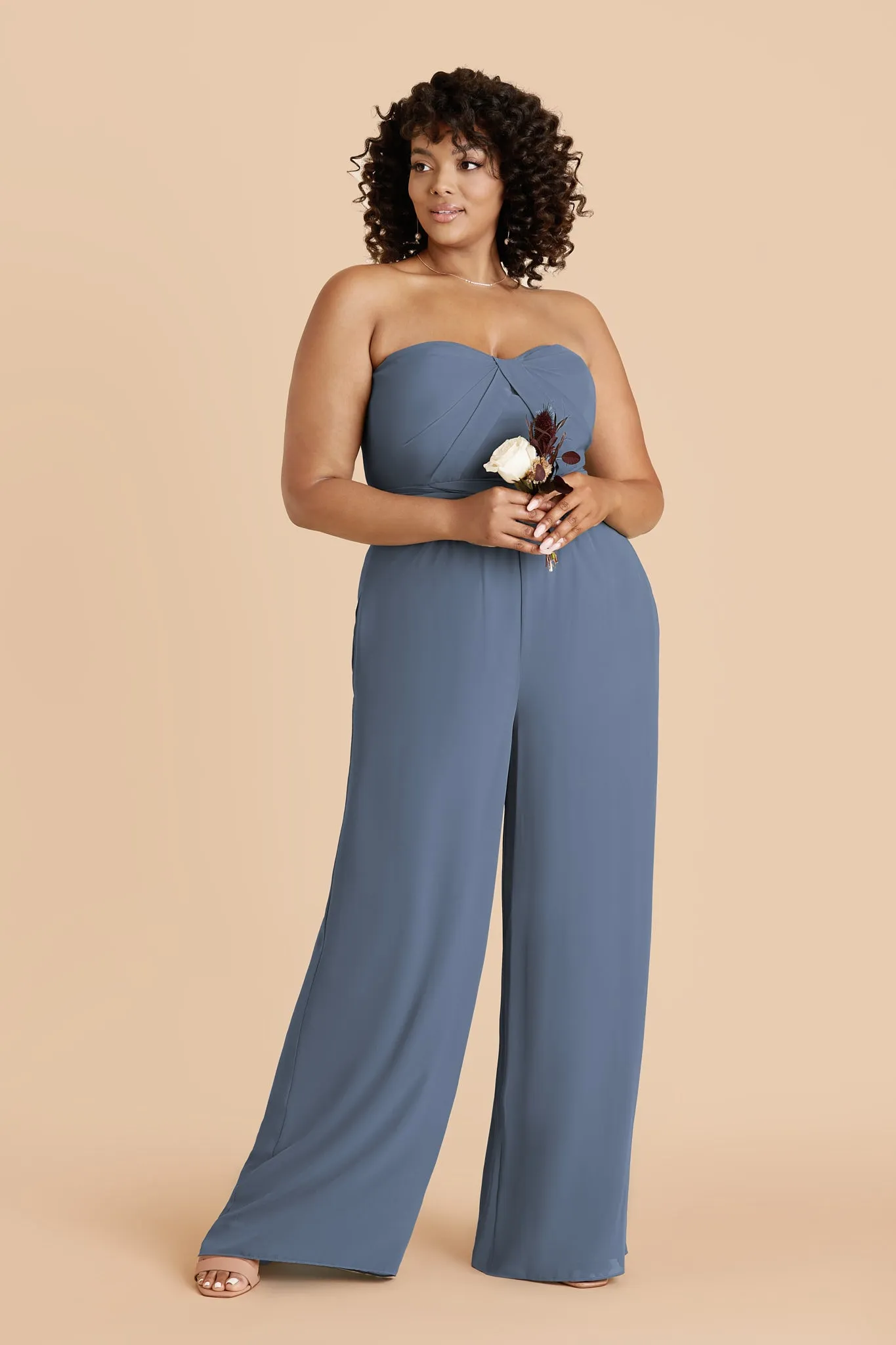 Gigi Chiffon Jumpsuit - French Blue sold by Birdy Grey product image thumbnail 5