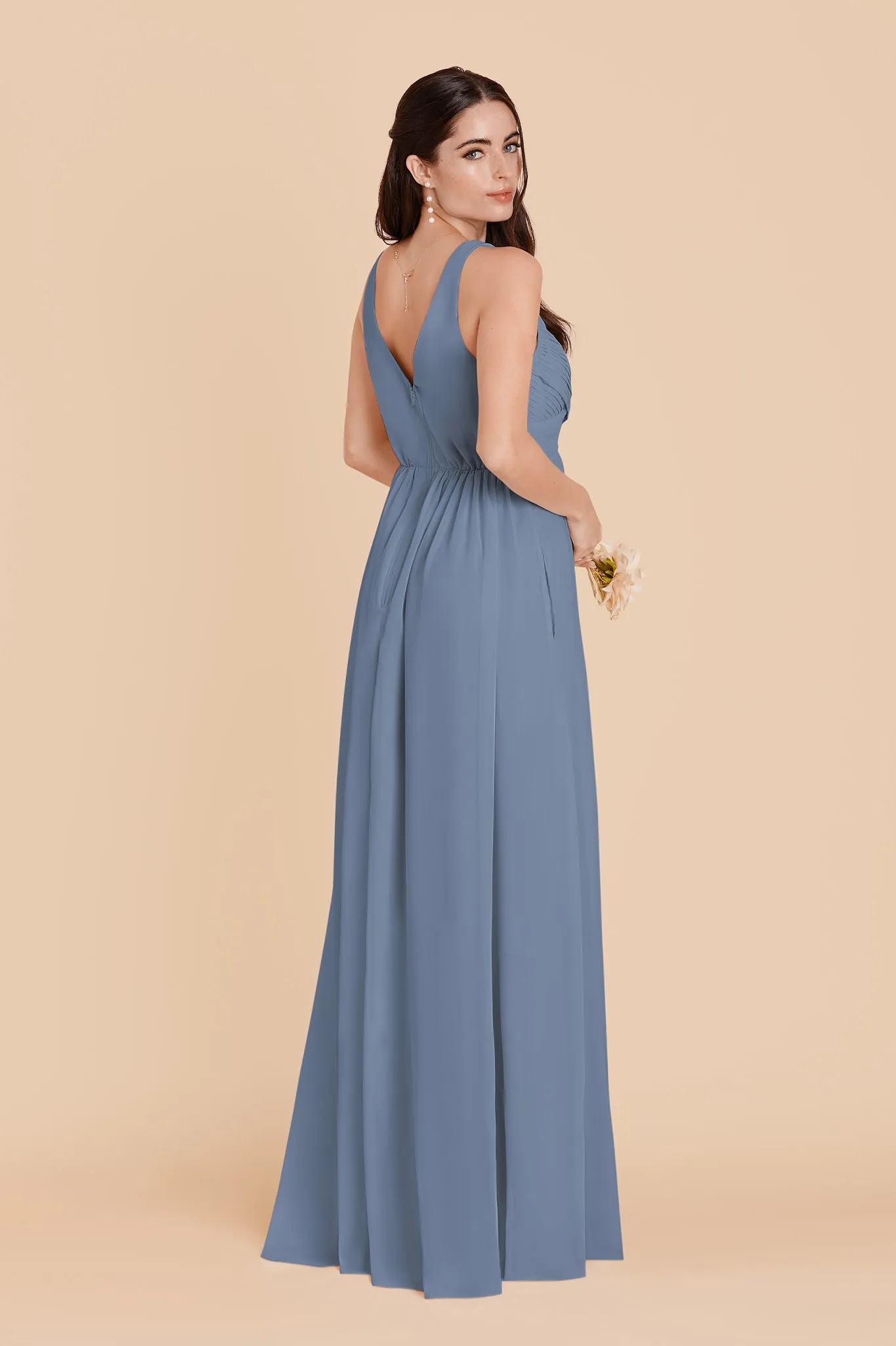 Laurie Chiffon Dress - French Blue sold by Birdy Grey product image thumbnail 4