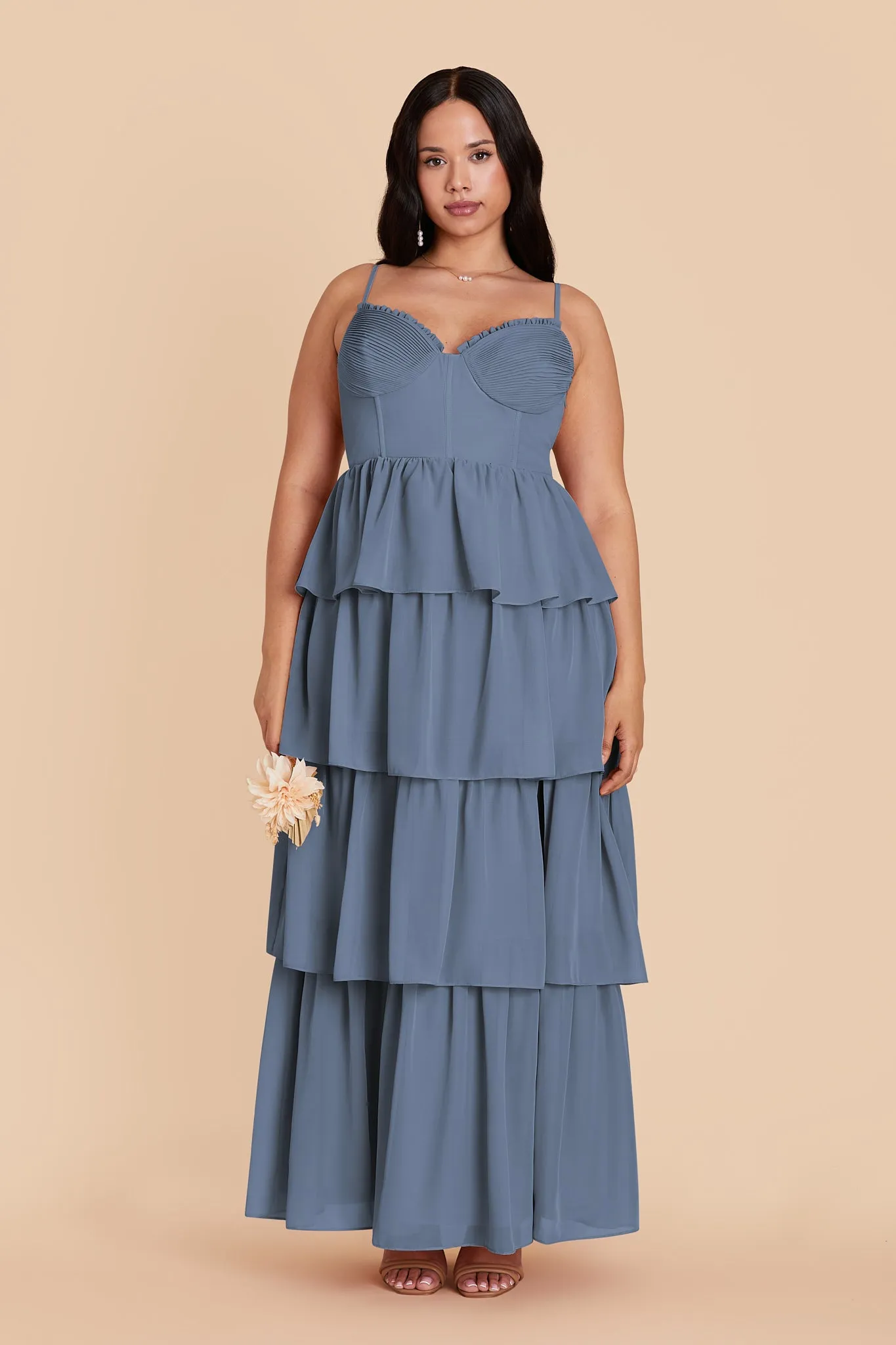 Lola Chiffon Dress - French Blue sold by Birdy Grey product image thumbnail 2