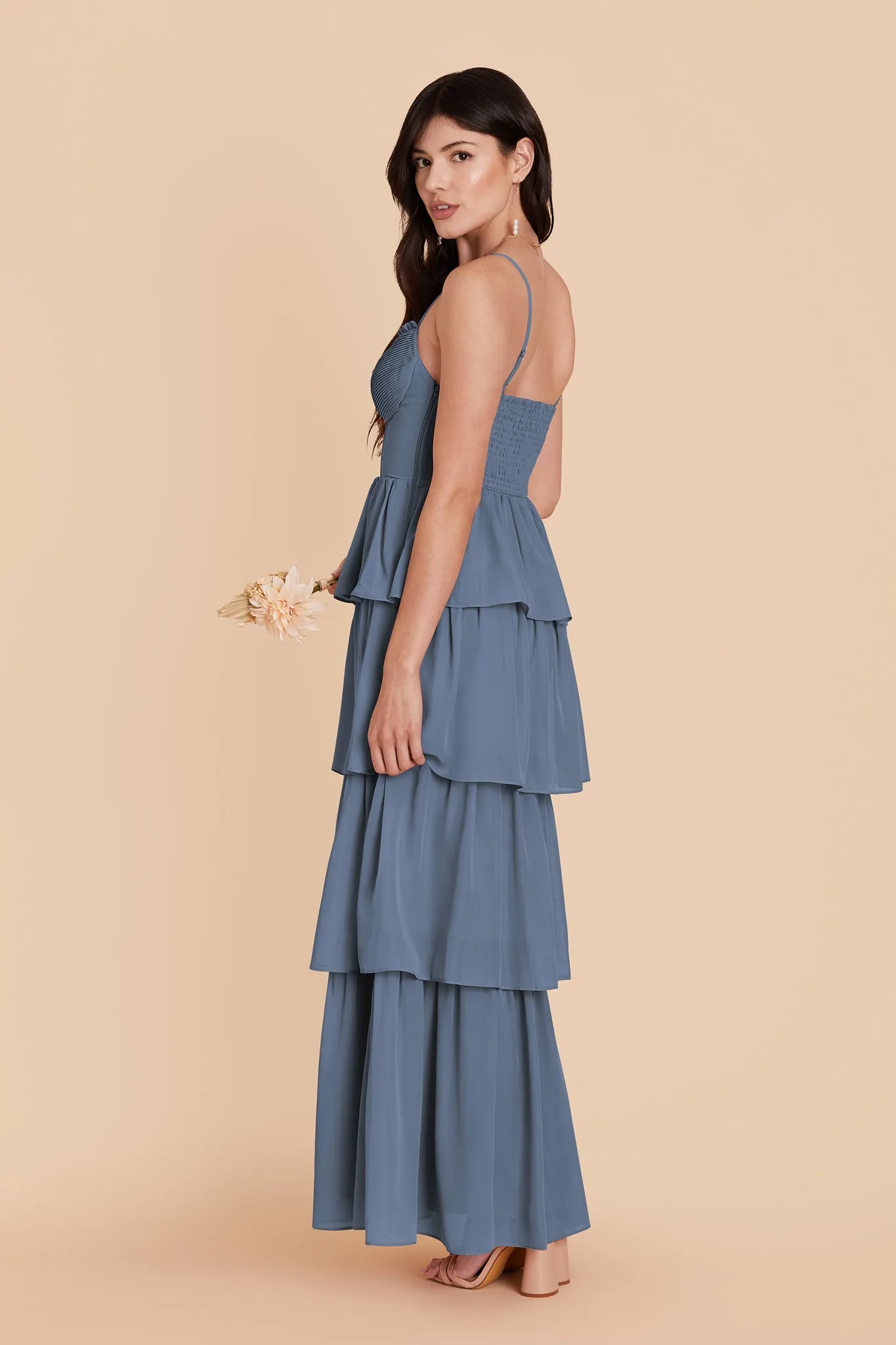 Lola Chiffon Dress - French Blue sold by Birdy Grey product image thumbnail 4