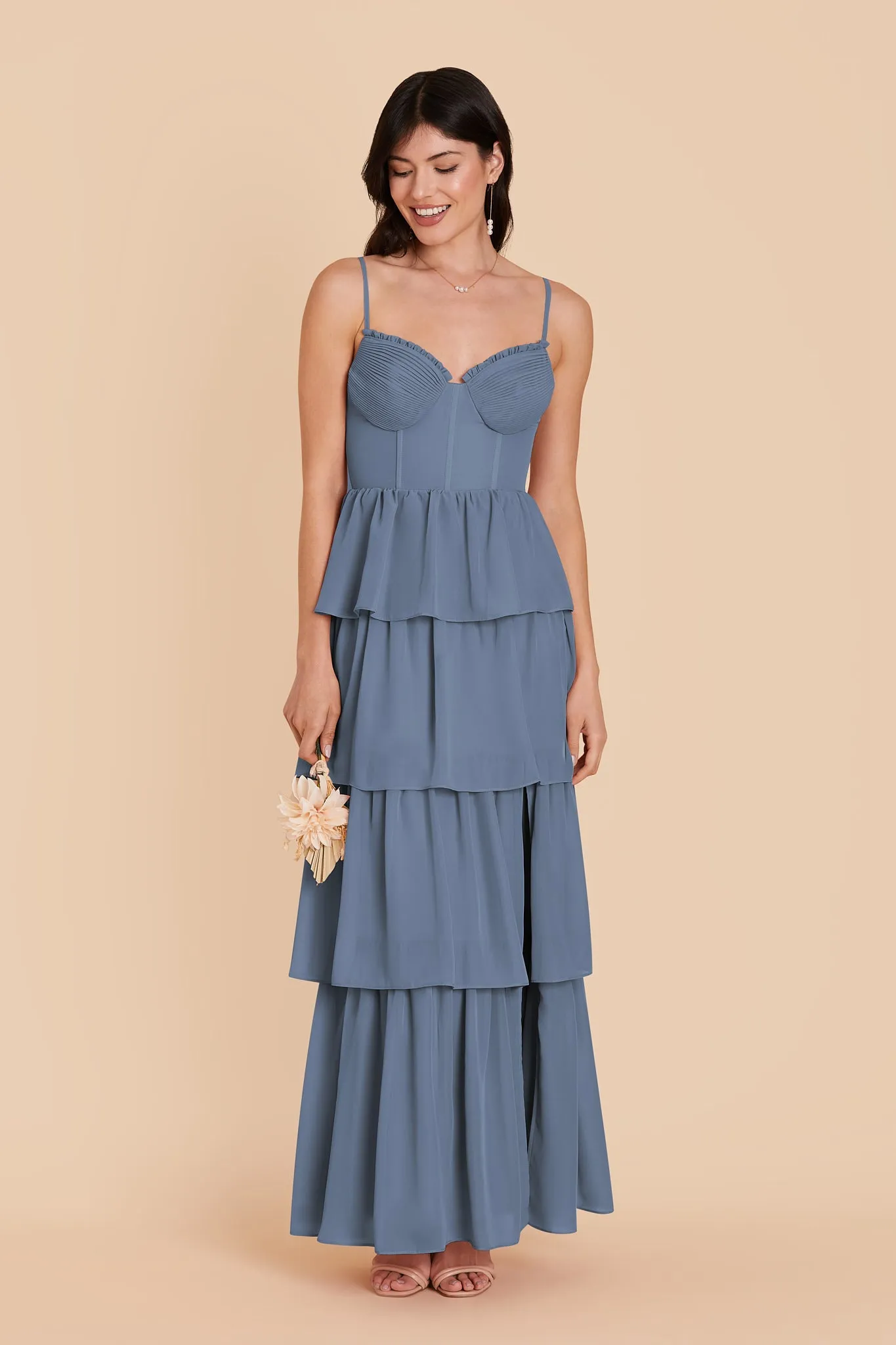 Lola Chiffon Dress - French Blue sold by Birdy Grey product image thumbnail 3