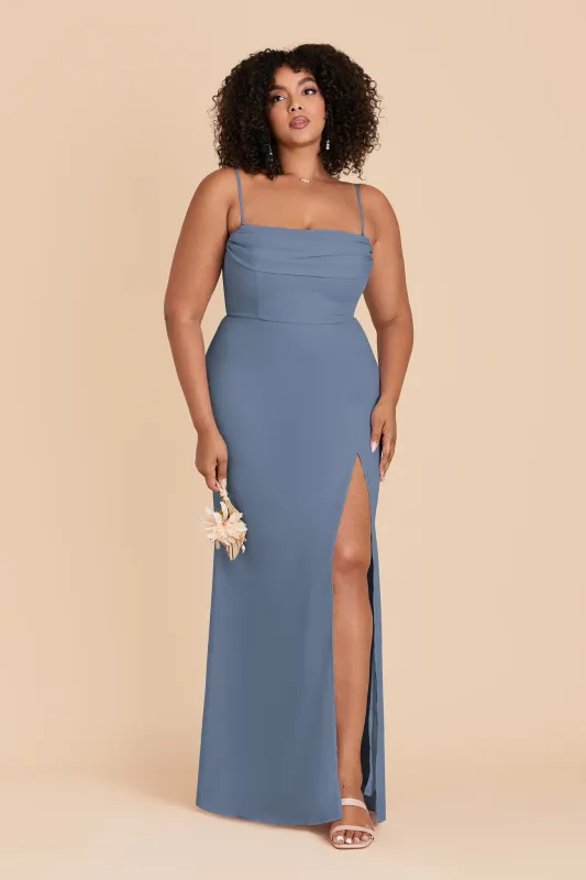 Mira Chiffon Dress - French Blue sold by Birdy Grey