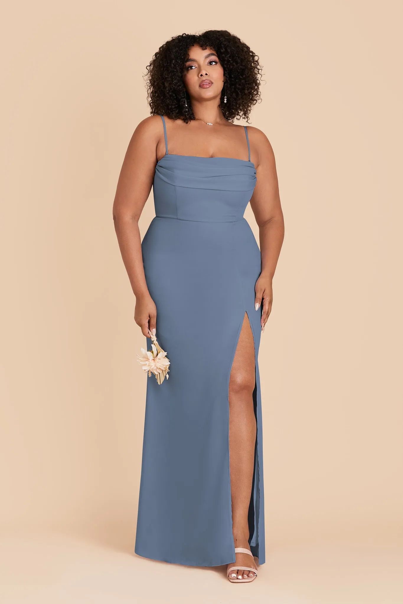 Mira Chiffon Dress - French Blue sold by Birdy Grey