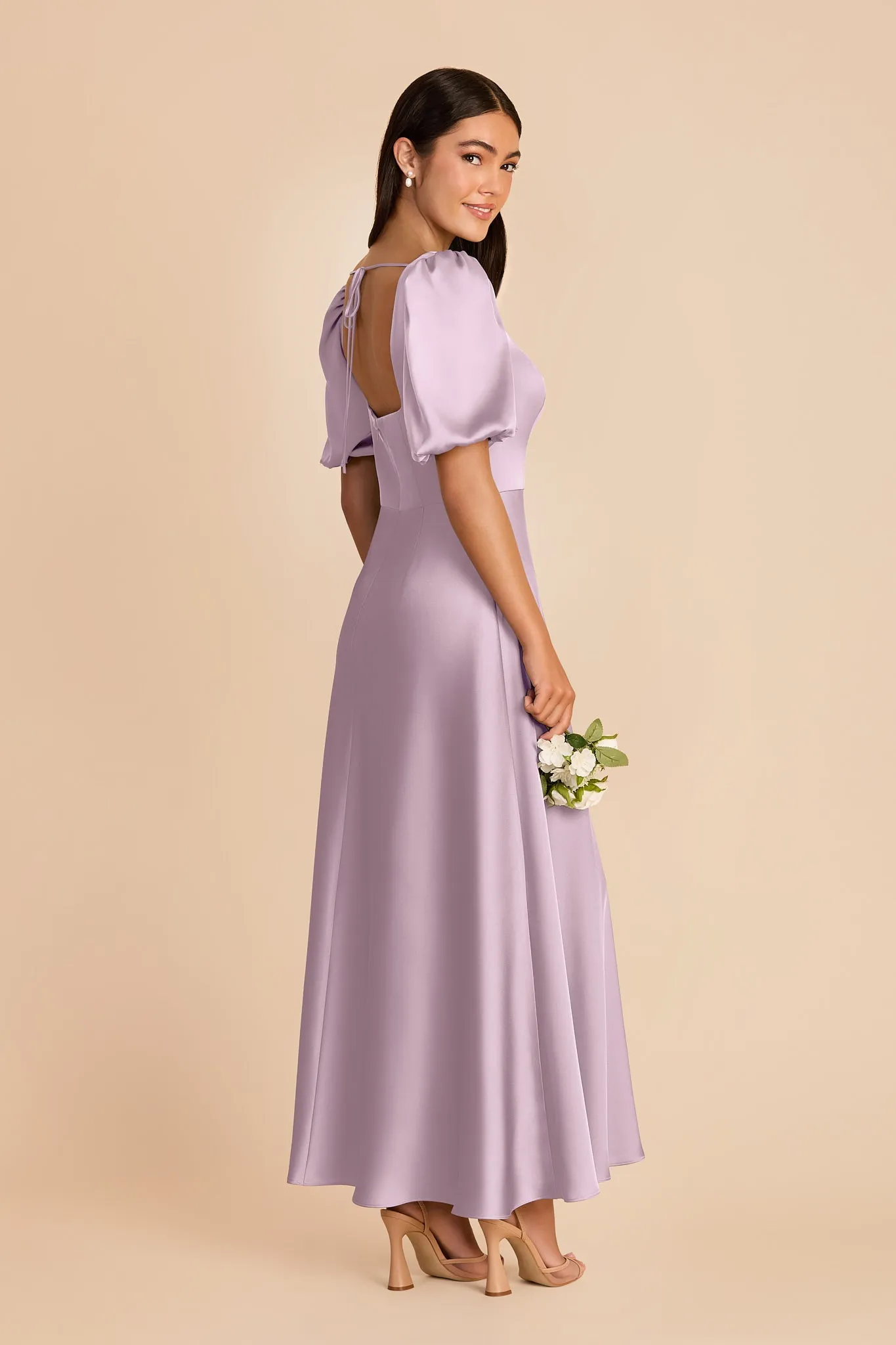 Juliette Matte Satin Dress - Lavender sold by Birdy Grey product image thumbnail 4